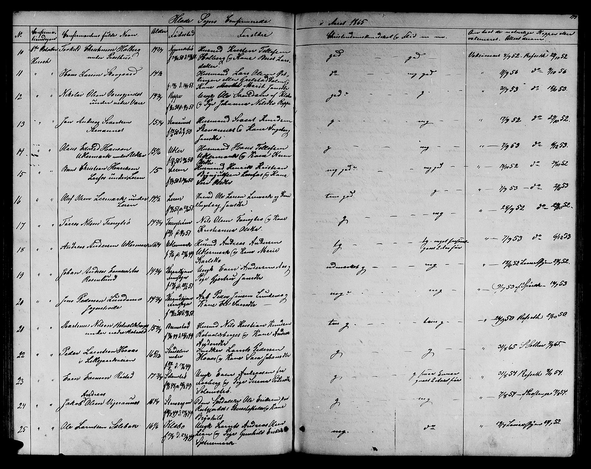 Ministerialprotokoller, klokkerbøker og fødselsregistre - Sør-Trøndelag, SAT/A-1456/606/L0311: Parish register (copy) no. 606C07, 1860-1877, p. 173