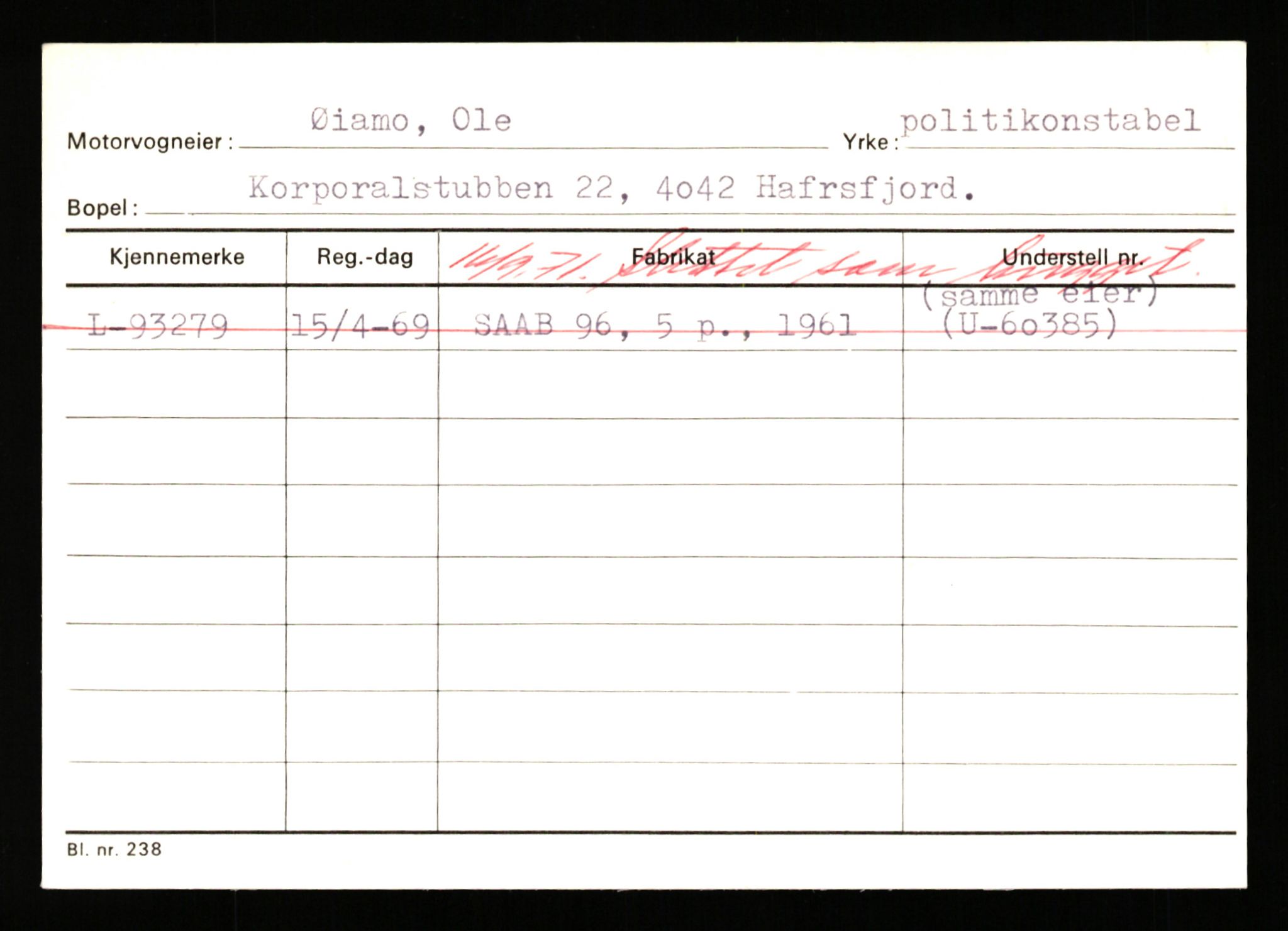 Stavanger trafikkstasjon, SAST/A-101942/0/H/L0043: Viste - Øksendal, 1930-1971, p. 2406