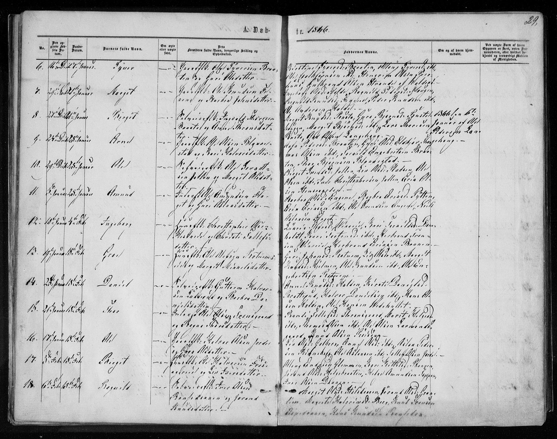 Gol kirkebøker, AV/SAKO-A-226/F/Fa/L0003: Parish register (official) no. I 3, 1863-1875, p. 29