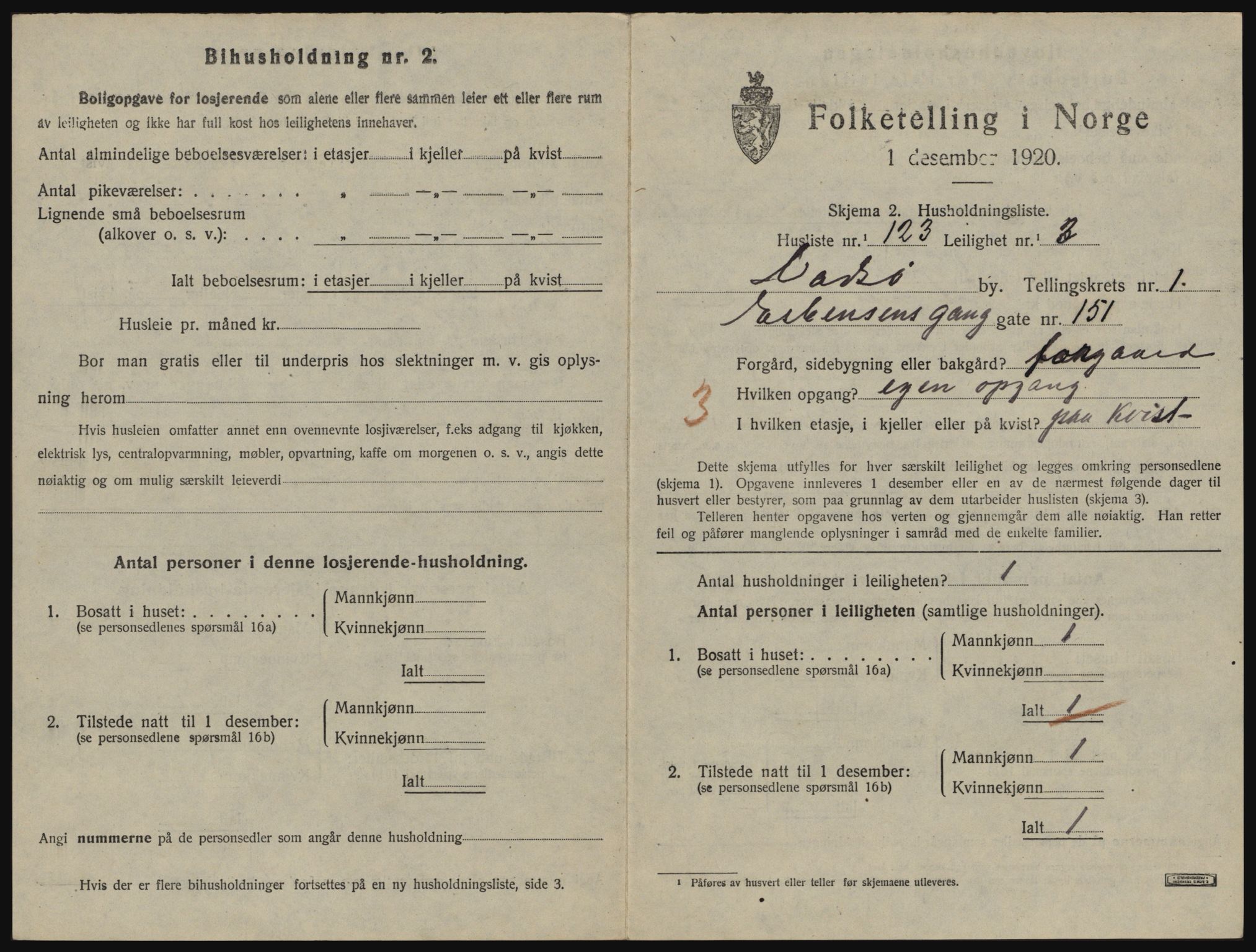 SATØ, 1920 census for Vadsø, 1920, p. 920