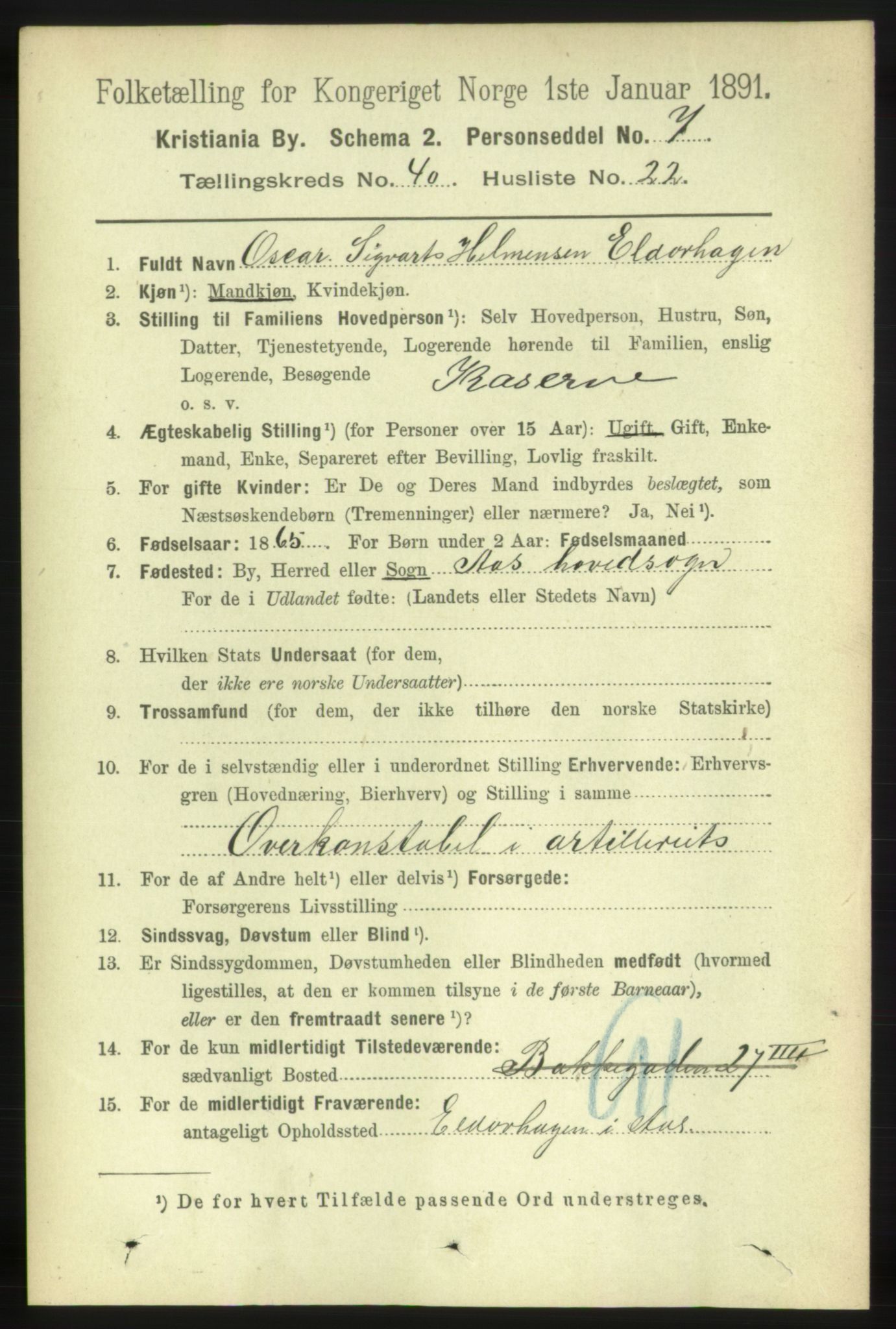 RA, 1891 census for 0301 Kristiania, 1891, p. 23617