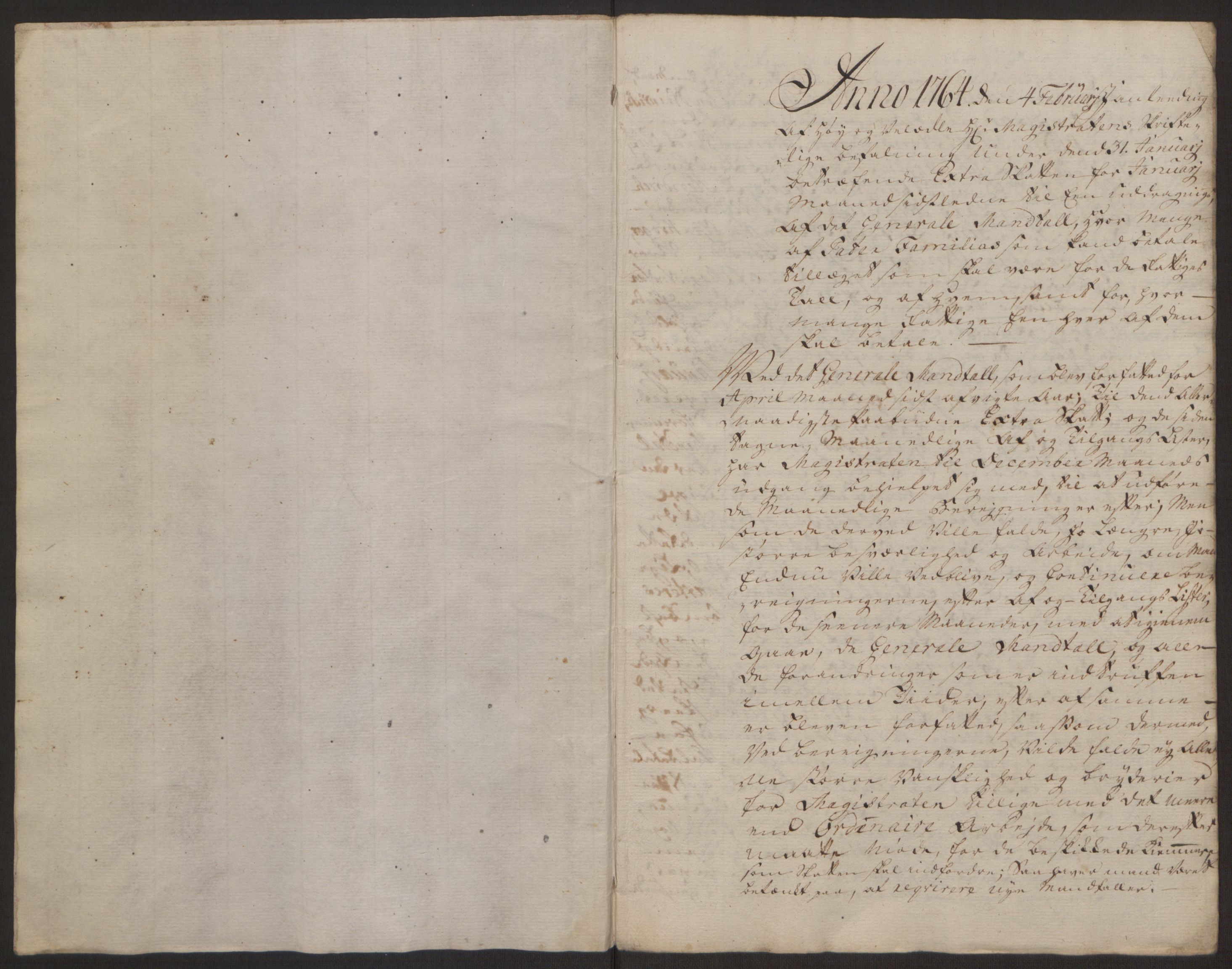 Rentekammeret inntil 1814, Reviderte regnskaper, Byregnskaper, RA/EA-4066/R/Rp/L0368/0001: [P21] Kontribusjonsregnskap / Ekstraskatt, 1764, p. 41