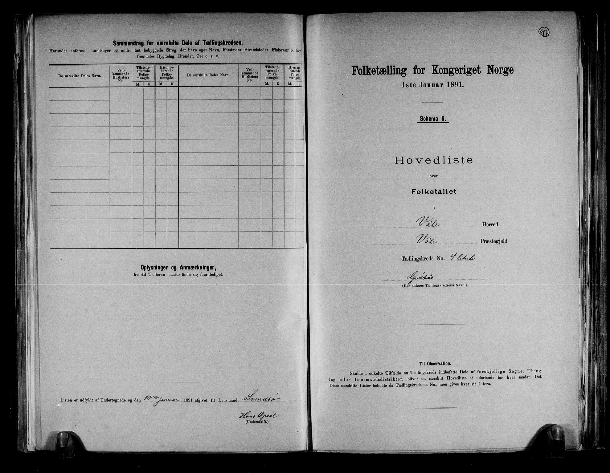 RA, 1891 census for 0716 Våle, 1891, p. 12