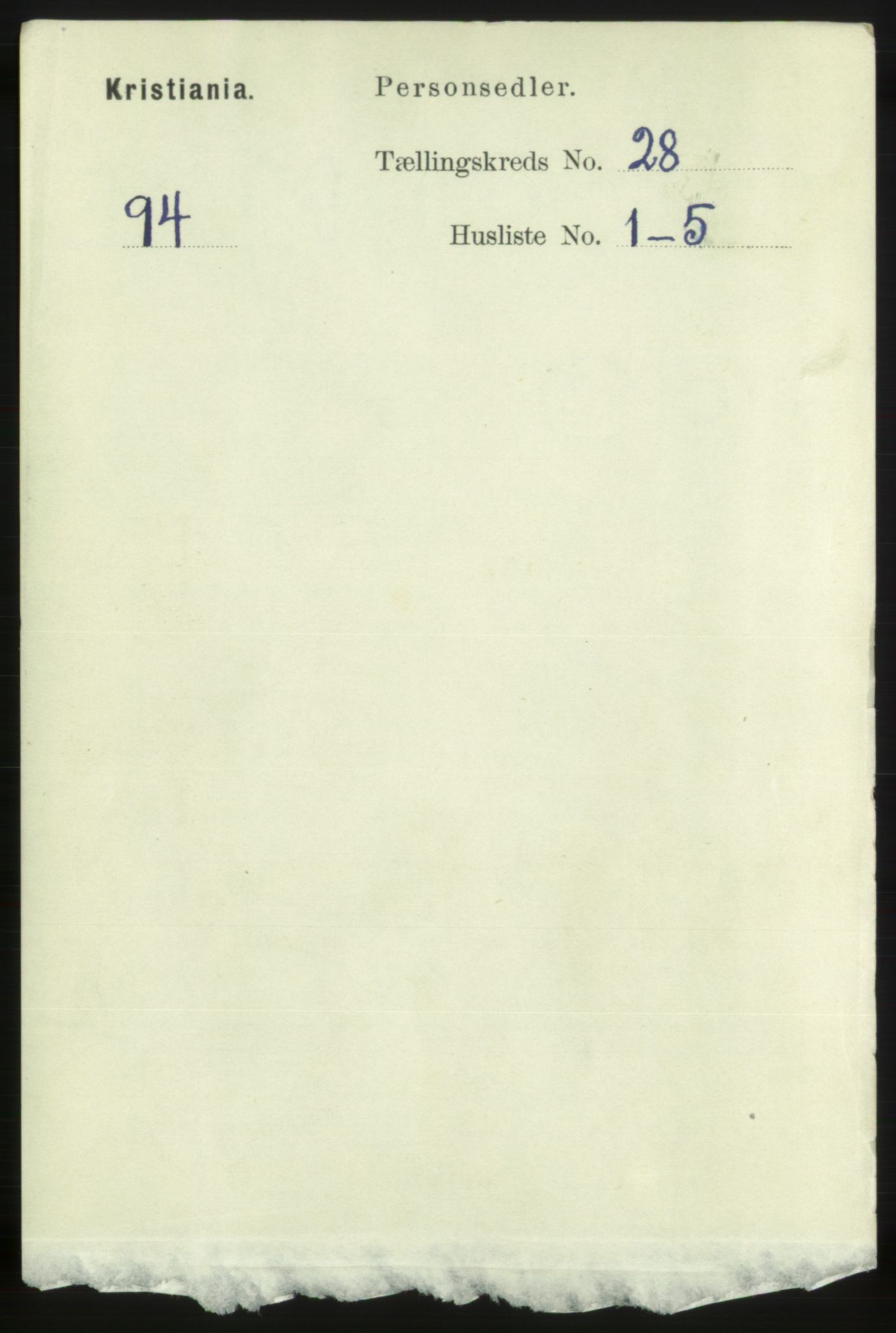RA, 1891 census for 0301 Kristiania, 1891, p. 14309