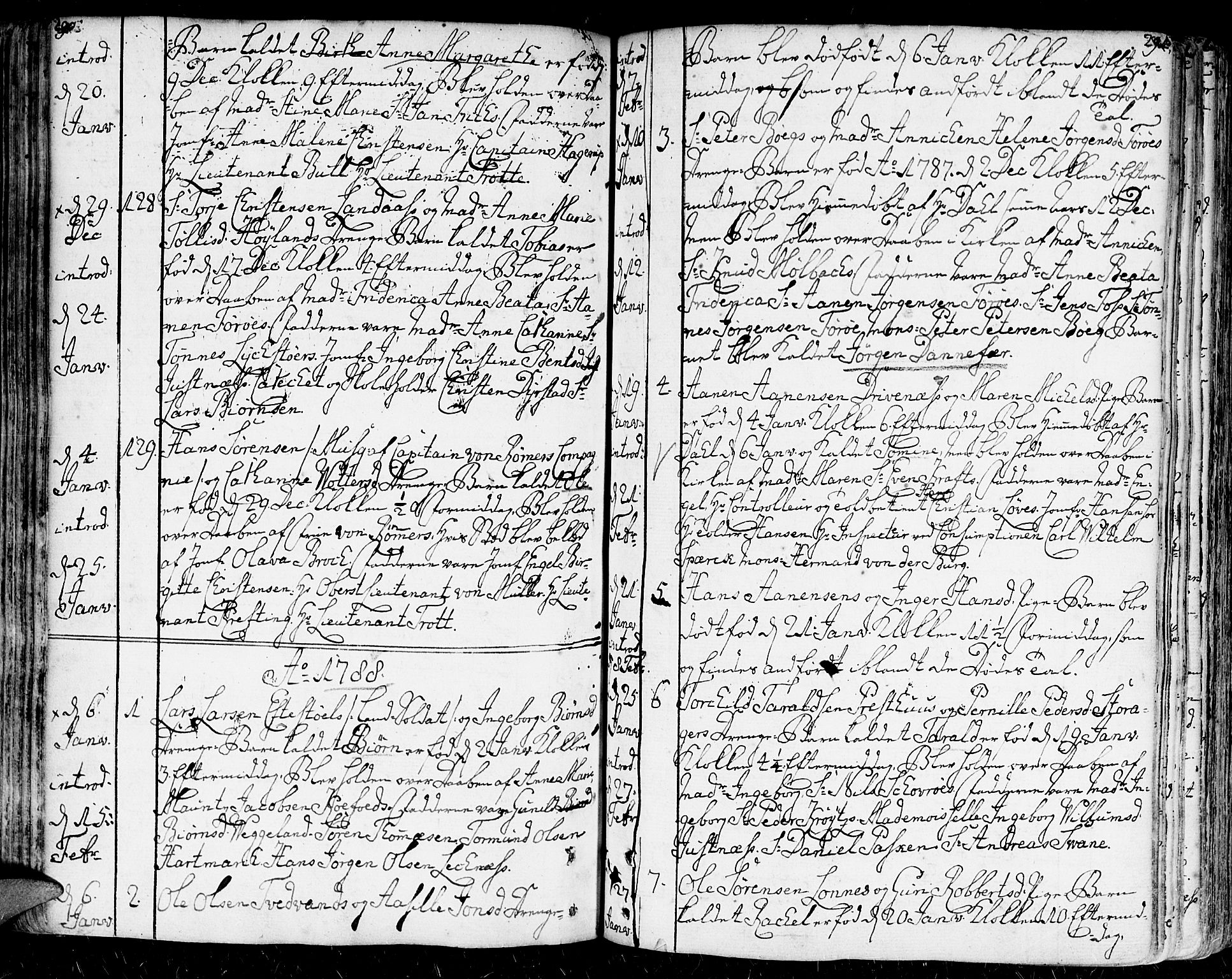 Kristiansand domprosti, AV/SAK-1112-0006/F/Fa/L0003: Parish register (official) no. A 3, 1778-1818, p. 290-291