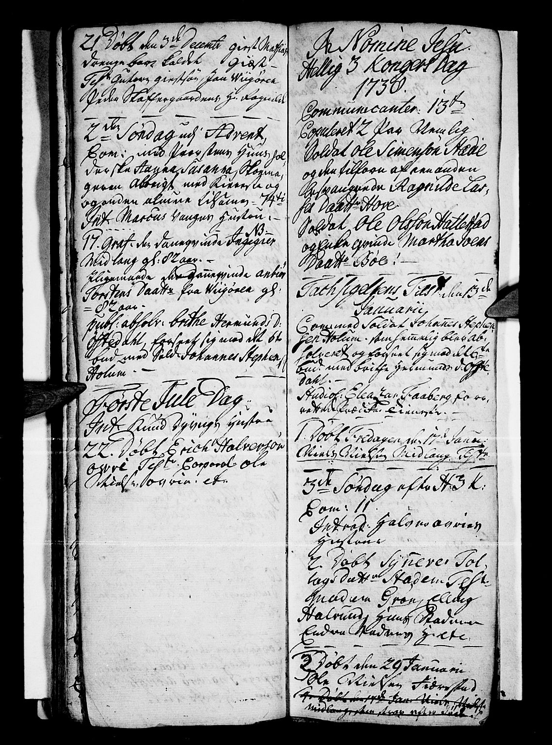 Vik sokneprestembete, AV/SAB-A-81501/H/Haa/Haaa/L0001: Parish register (official) no. A 1 / 1, 1727-1740