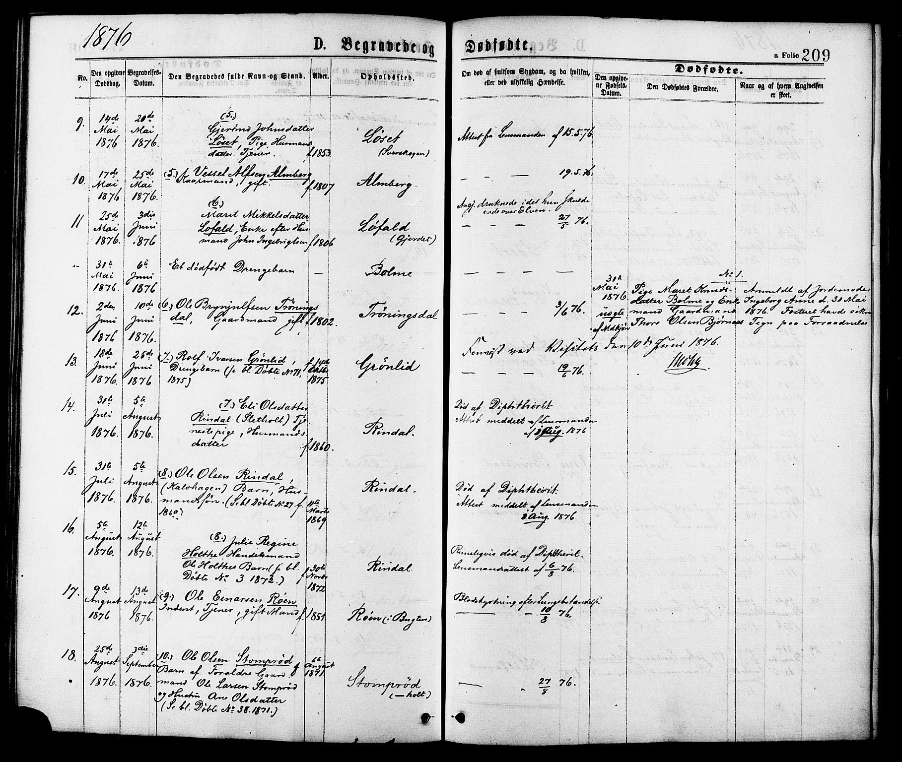 Ministerialprotokoller, klokkerbøker og fødselsregistre - Møre og Romsdal, AV/SAT-A-1454/598/L1068: Parish register (official) no. 598A02, 1872-1881, p. 209