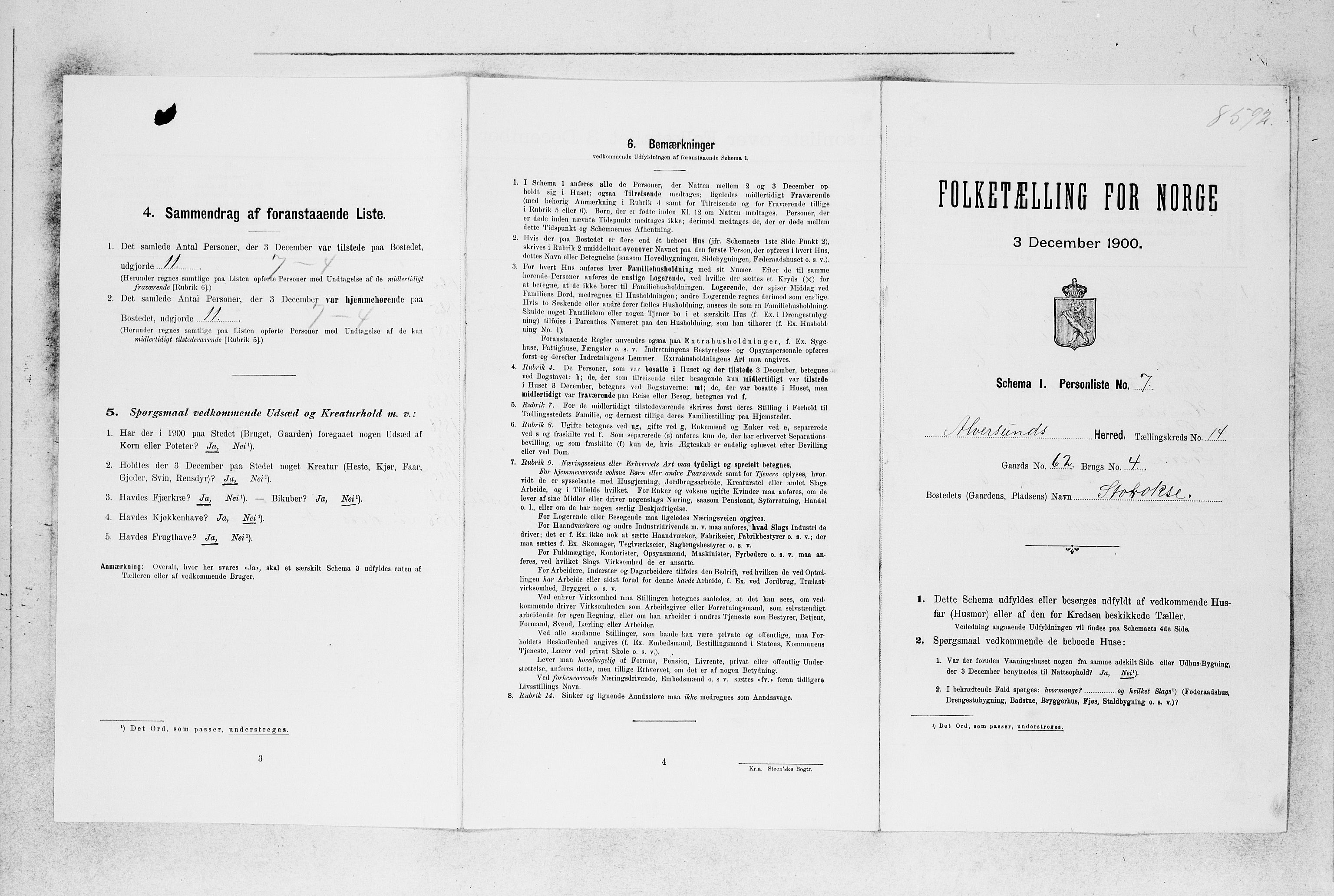 SAB, 1900 census for Alversund, 1900, p. 772