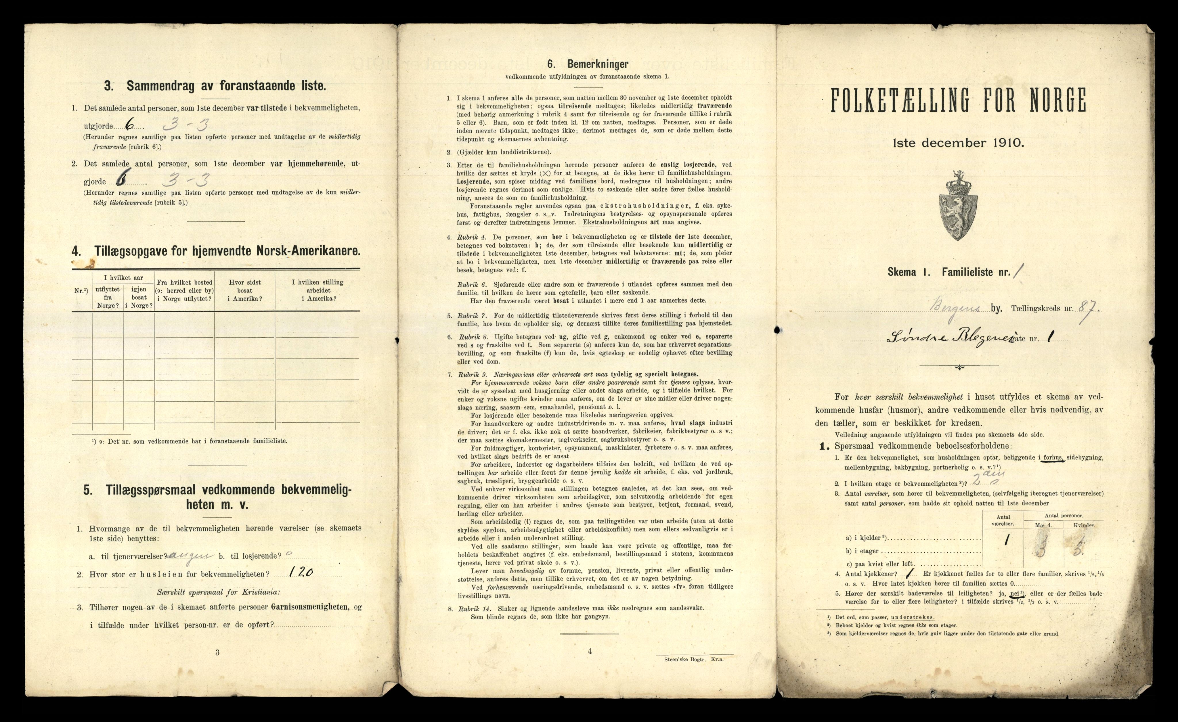 RA, 1910 census for Bergen, 1910, p. 30509