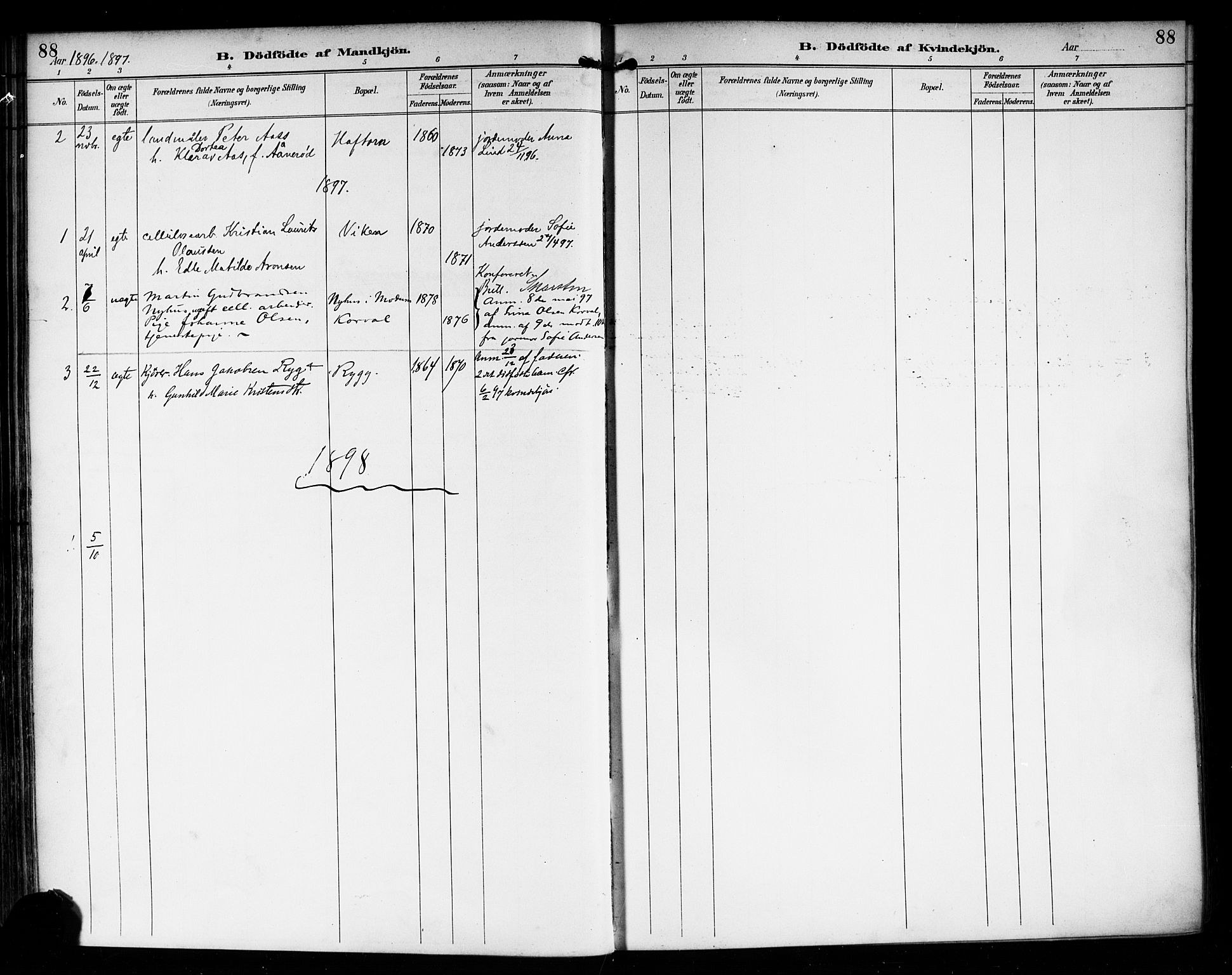Nedre Eiker kirkebøker, SAKO/A-612/F/Fa/L0004: Parish register (official) no. 4, 1893-1898, p. 88