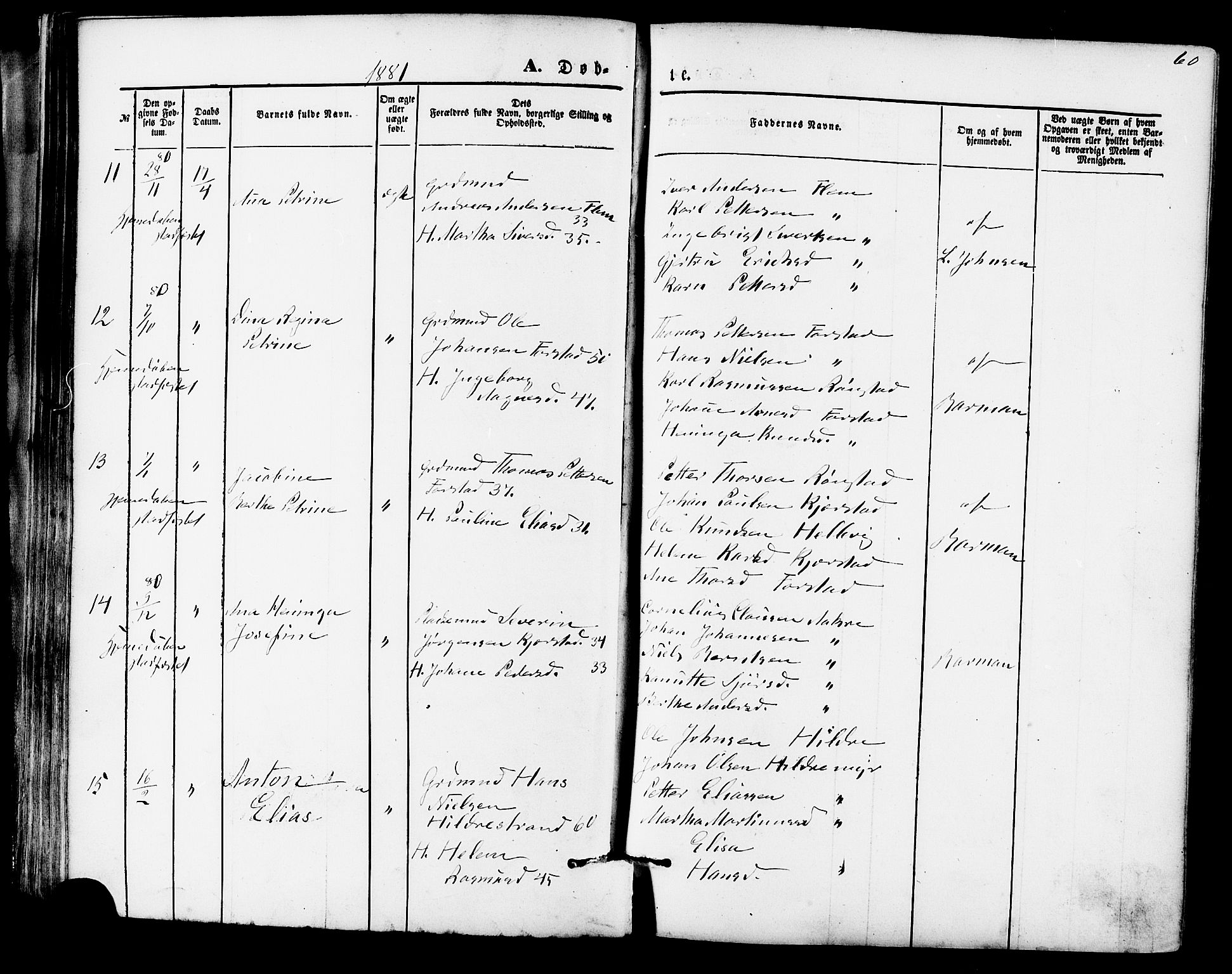 Ministerialprotokoller, klokkerbøker og fødselsregistre - Møre og Romsdal, SAT/A-1454/536/L0500: Parish register (official) no. 536A09, 1876-1889, p. 60