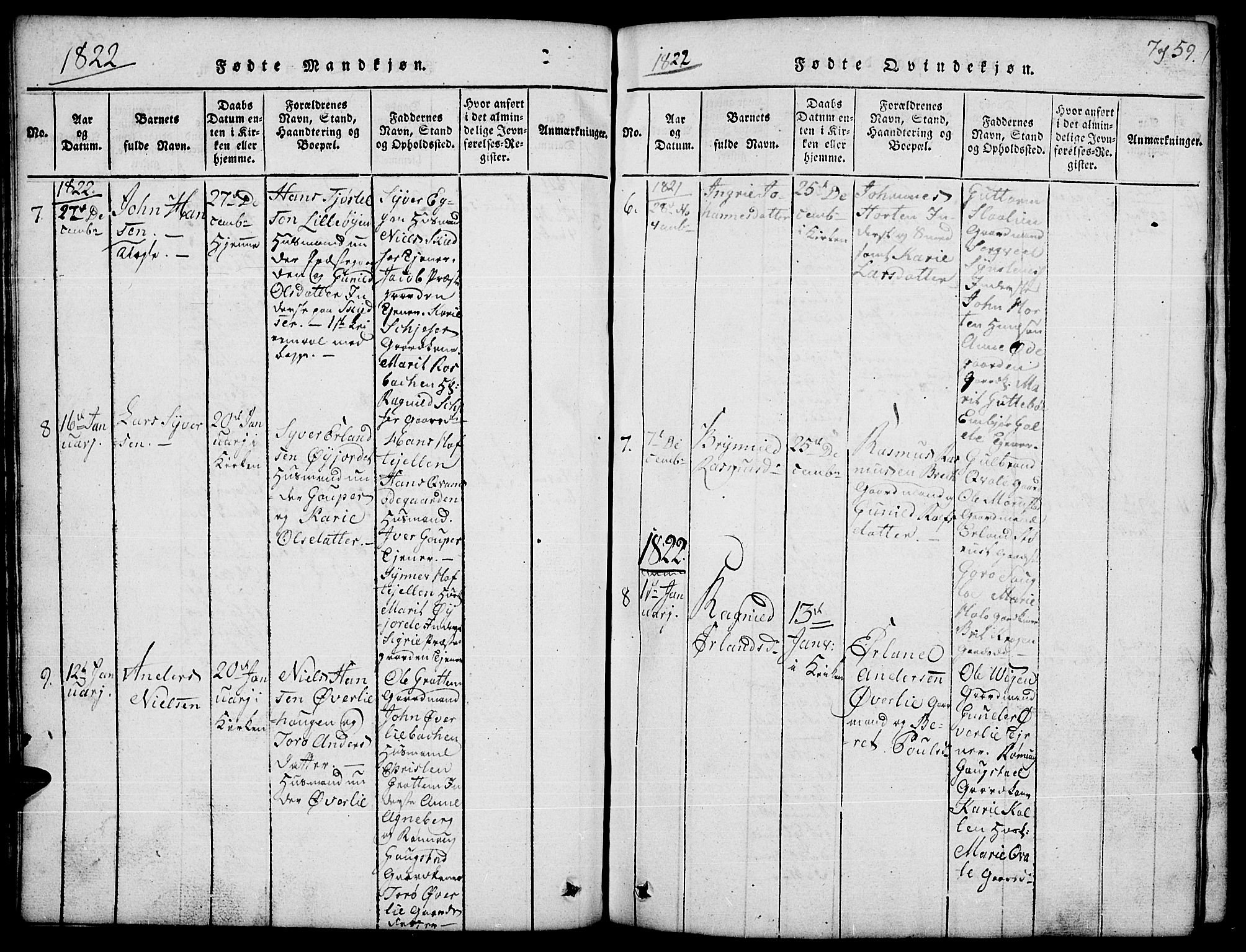 Lom prestekontor, SAH/PREST-070/L/L0001: Parish register (copy) no. 1, 1815-1836, p. 59