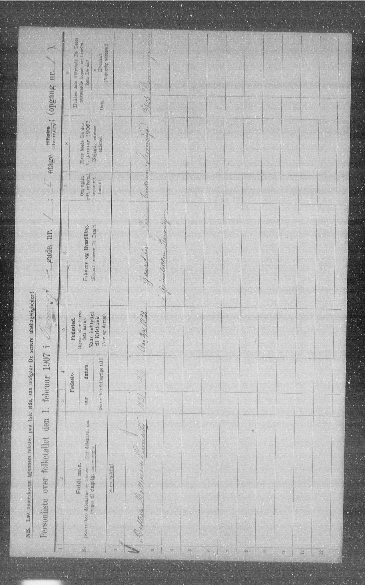 OBA, Municipal Census 1907 for Kristiania, 1907, p. 58792