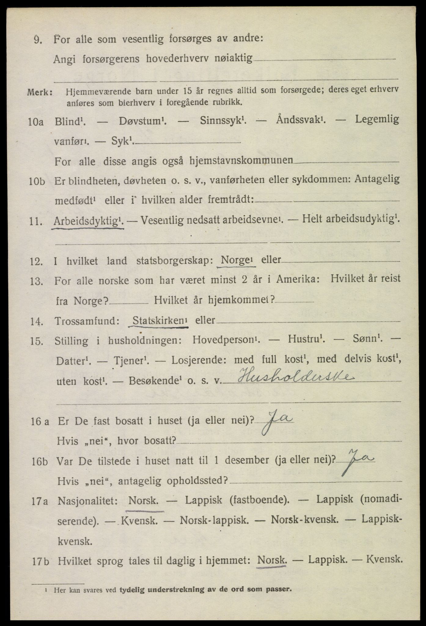 SAT, 1920 census for Hadsel, 1920, p. 3401