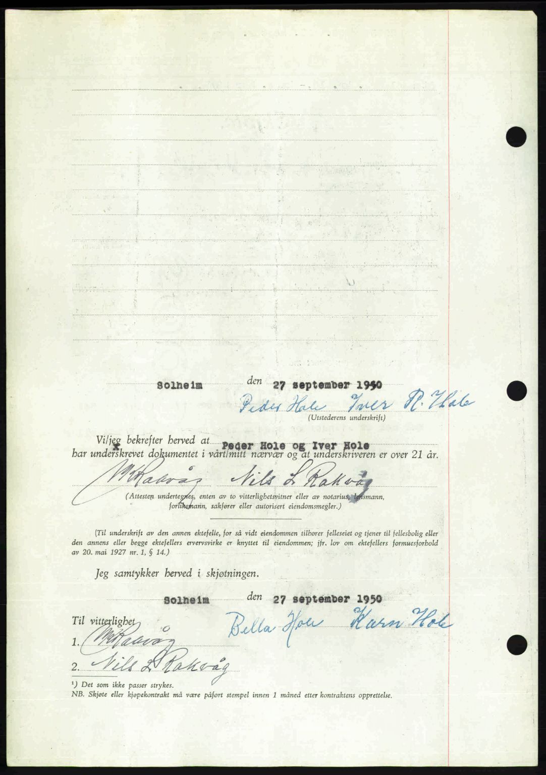 Romsdal sorenskriveri, AV/SAT-A-4149/1/2/2C: Mortgage book no. A34, 1950-1950, Diary no: : 2995/1950