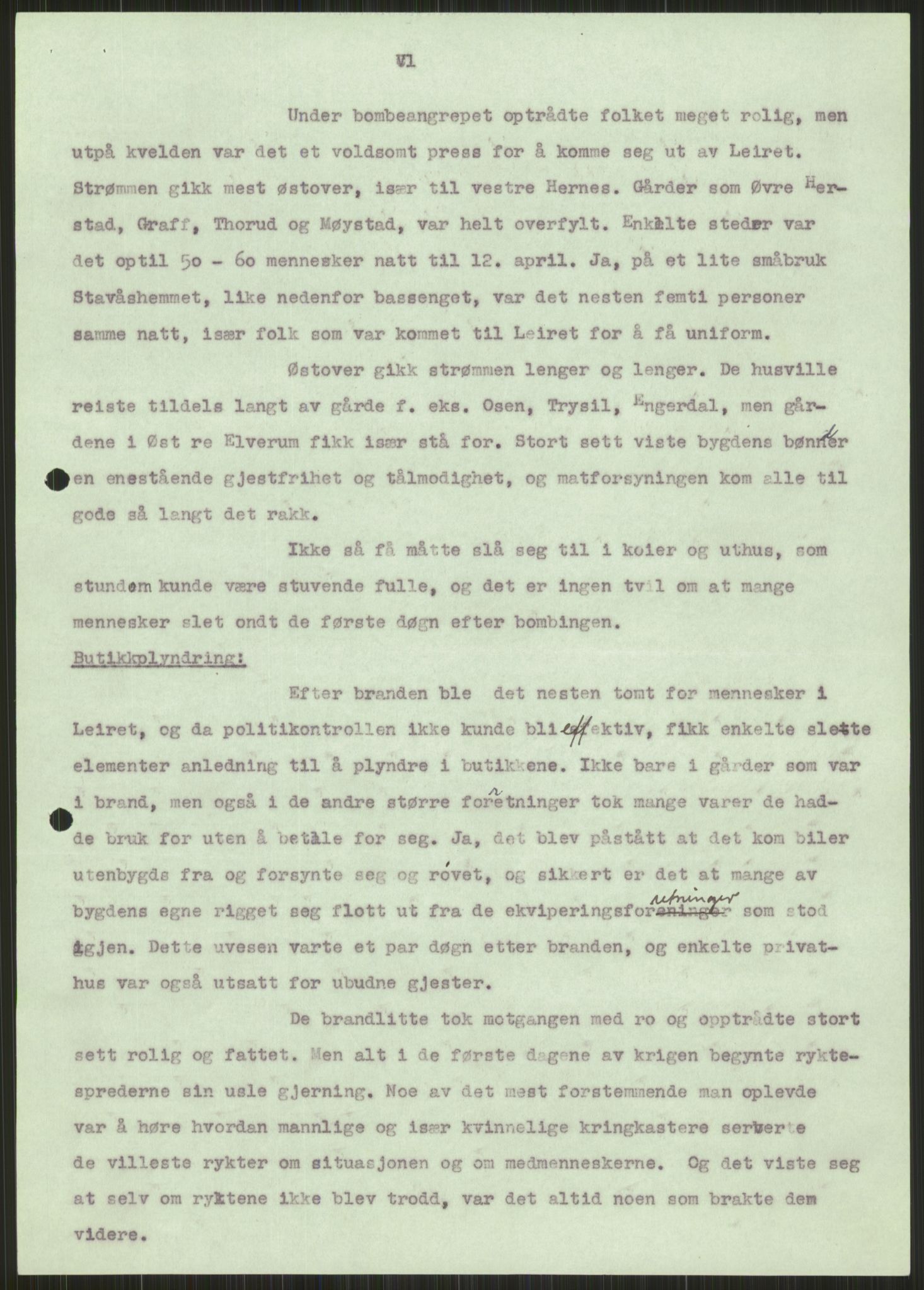 Forsvaret, Forsvarets krigshistoriske avdeling, AV/RA-RAFA-2017/Y/Ya/L0013: II-C-11-31 - Fylkesmenn.  Rapporter om krigsbegivenhetene 1940., 1940, p. 866