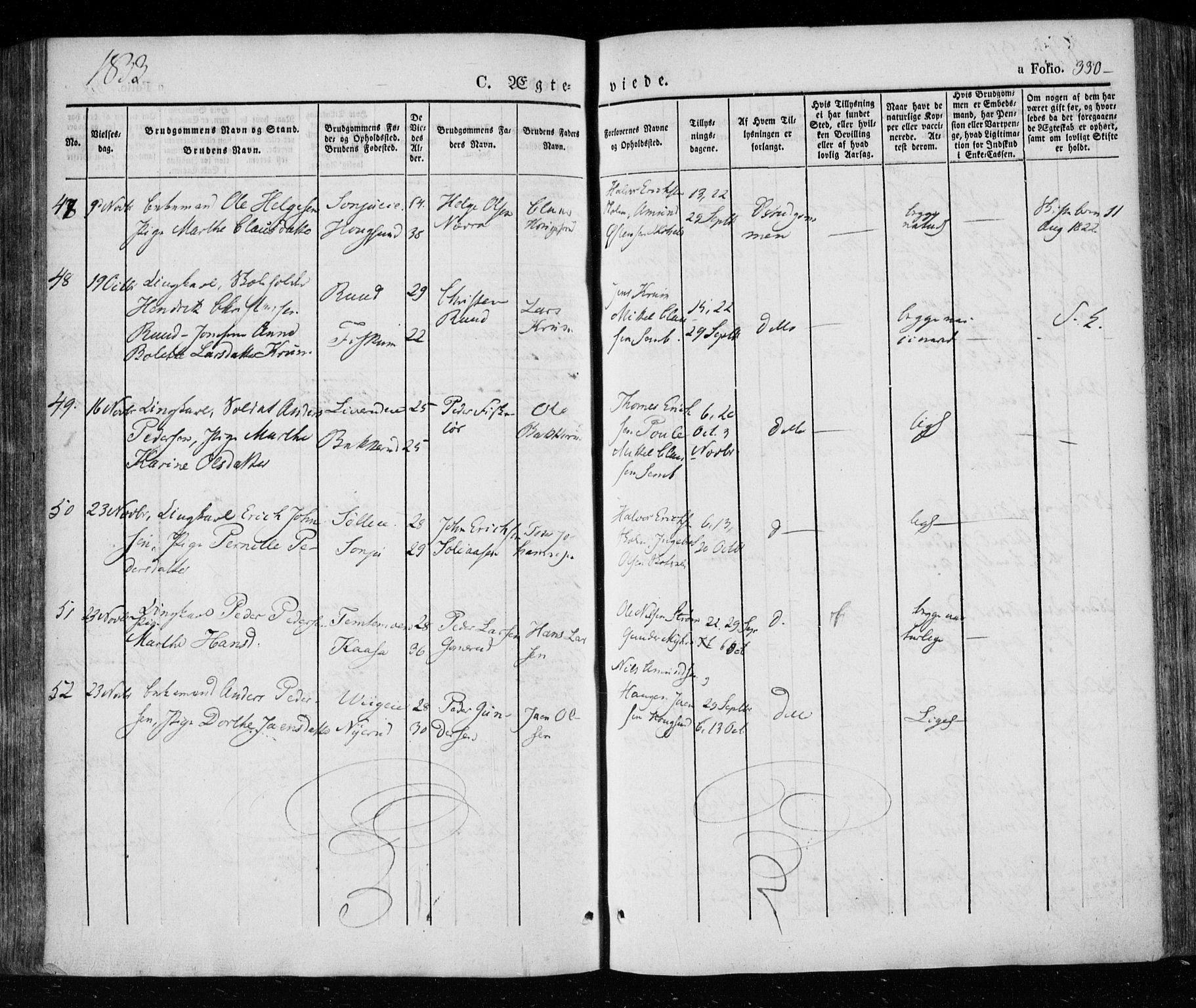 Eiker kirkebøker, AV/SAKO-A-4/F/Fa/L0013a: Parish register (official) no. I 13A, 1832-1845, p. 330