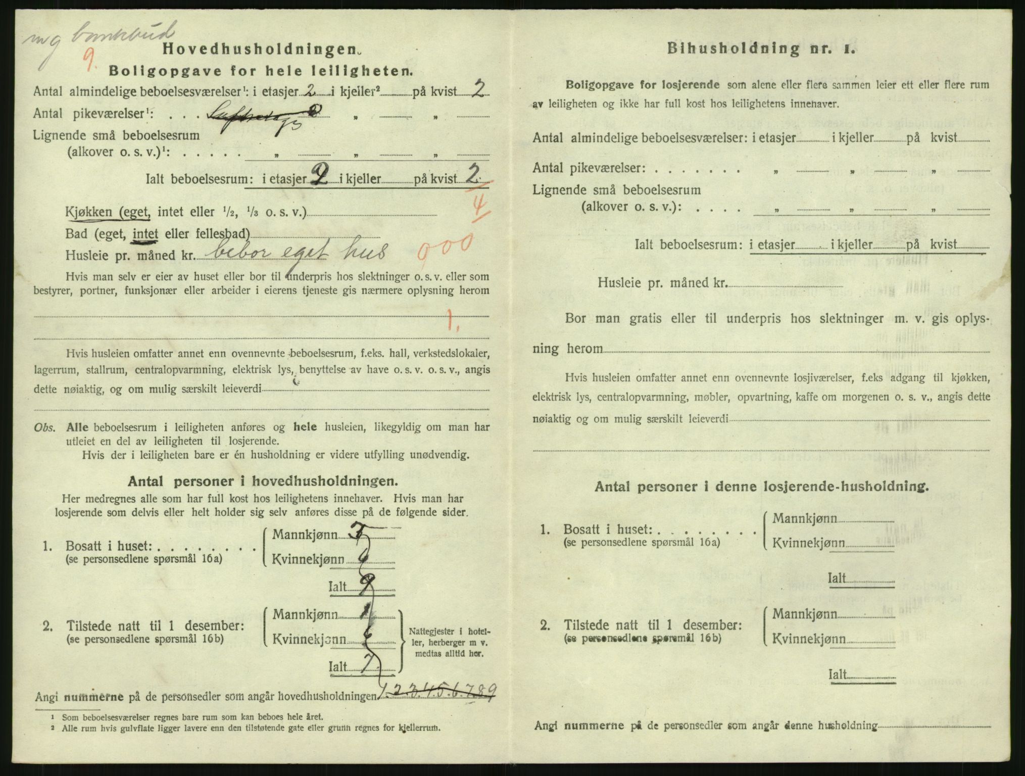 SAK, 1920 census for Tvedestrand, 1920, p. 820