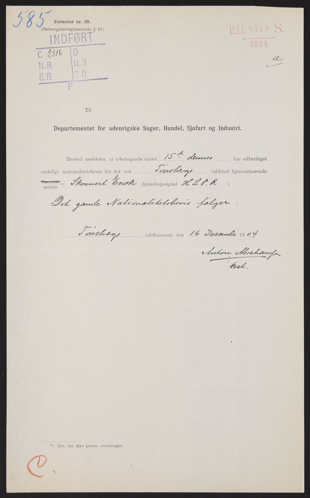Sjøfartsdirektoratet med forløpere, skipsmapper slettede skip, RA/S-4998/F/Fa/L0298: --, 1867-1931, p. 139