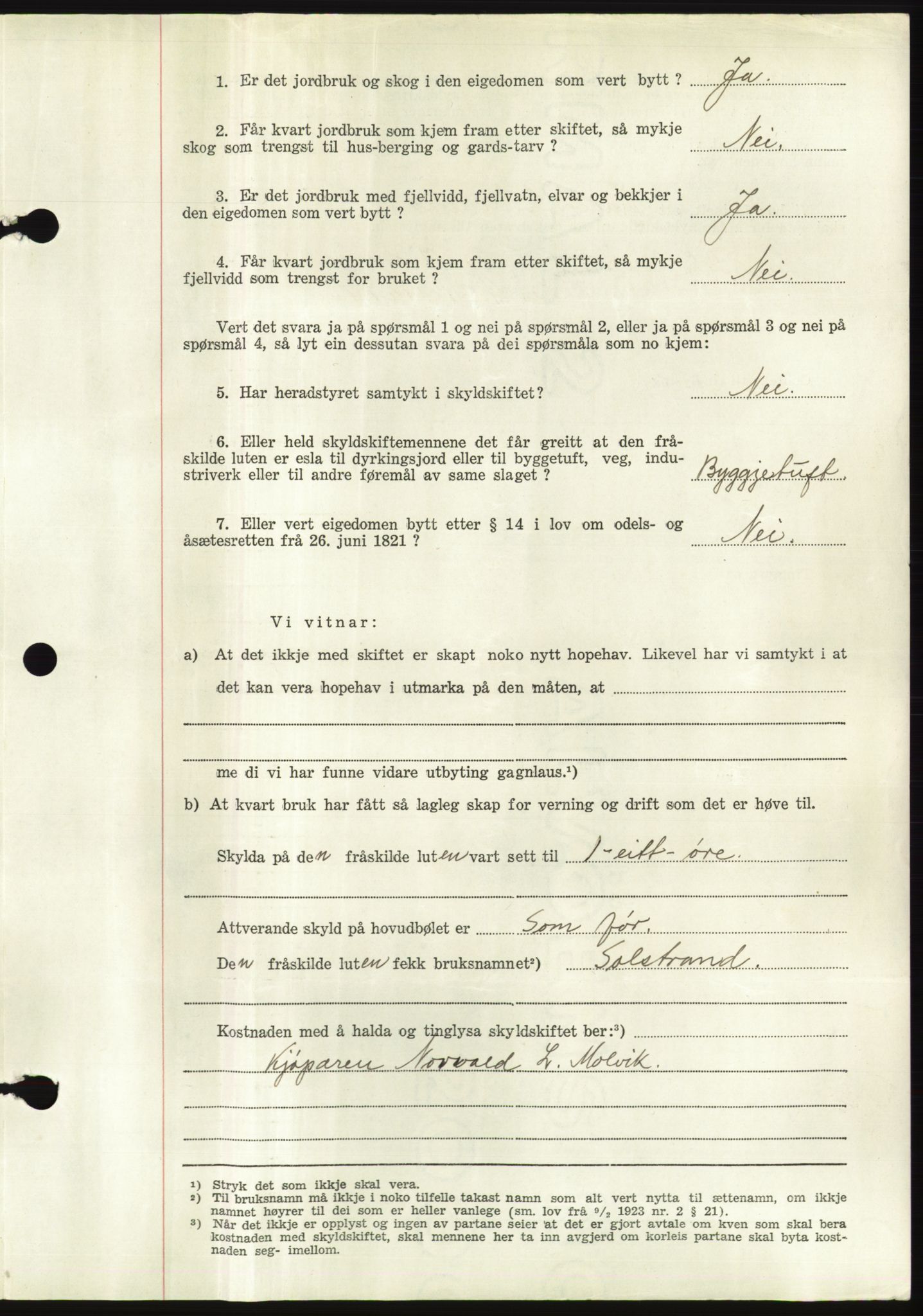 Søre Sunnmøre sorenskriveri, AV/SAT-A-4122/1/2/2C/L0095: Mortgage book no. 21A, 1953-1953, Diary no: : 1114/1953