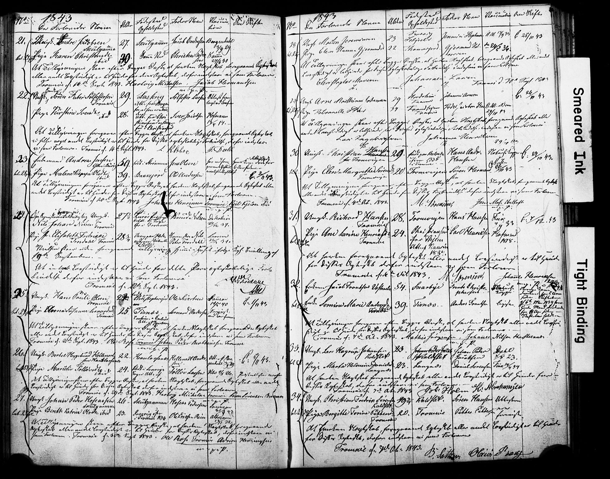 Tromsø sokneprestkontor/stiftsprosti/domprosti, SATØ/S-1343/H/Hc/L0096: Banns register no. 2, 1838-1851