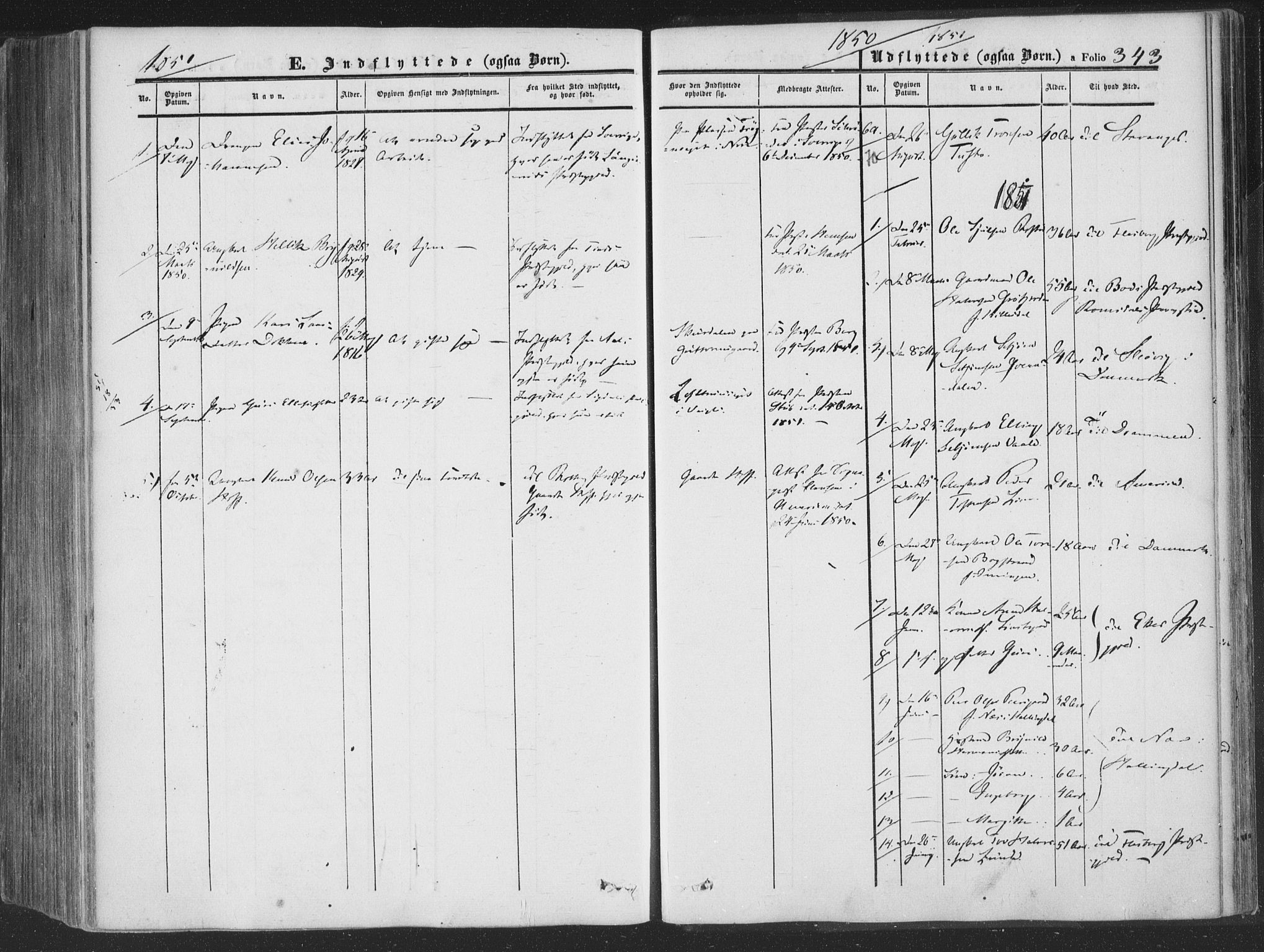 Rollag kirkebøker, SAKO/A-240/F/Fa/L0008: Parish register (official) no. I 8, 1847-1860, p. 343