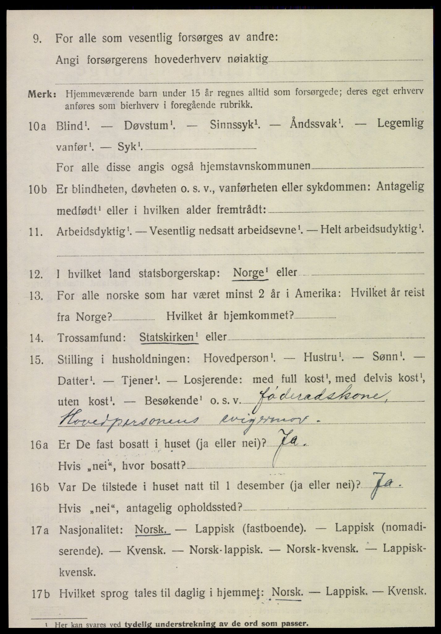 SAT, 1920 census for Lånke, 1920, p. 859