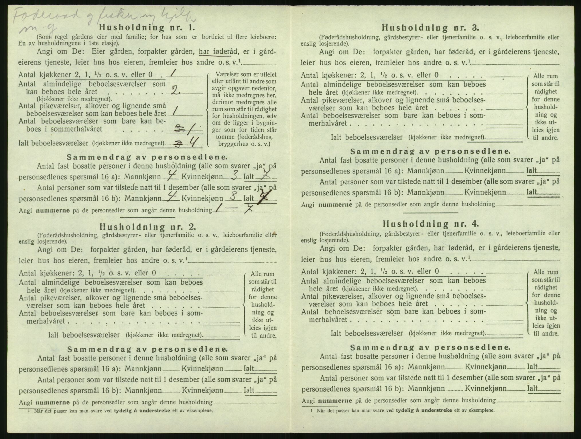 SAT, 1920 census for Sande (MR), 1920, p. 713