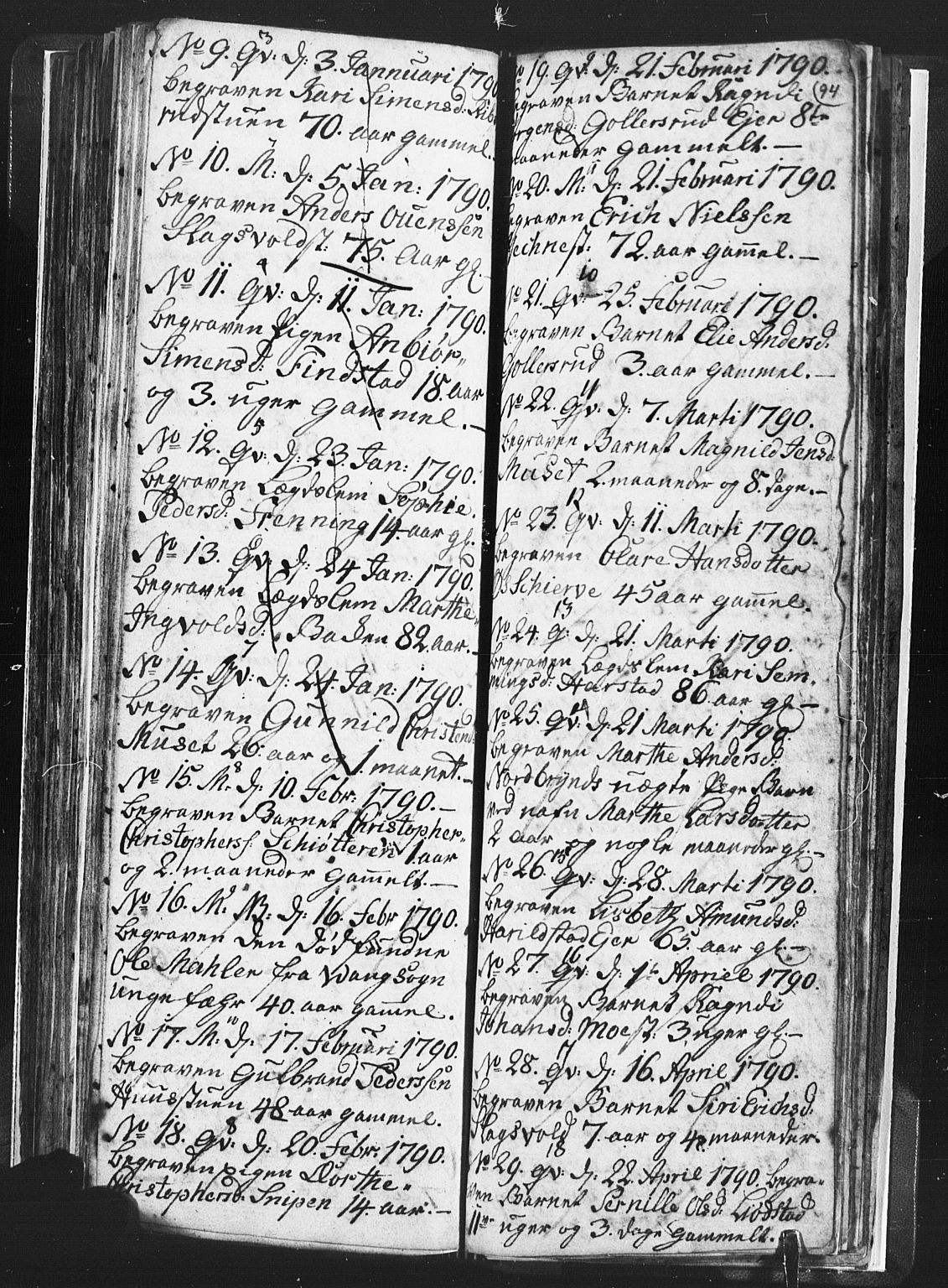 Romedal prestekontor, AV/SAH-PREST-004/L/L0001: Parish register (copy) no. 1, 1785-1794, p. 94