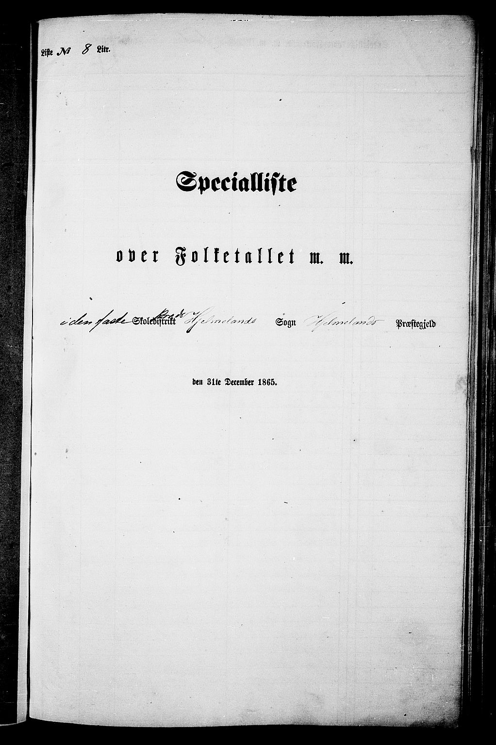 RA, 1865 census for Hjelmeland, 1865, p. 94
