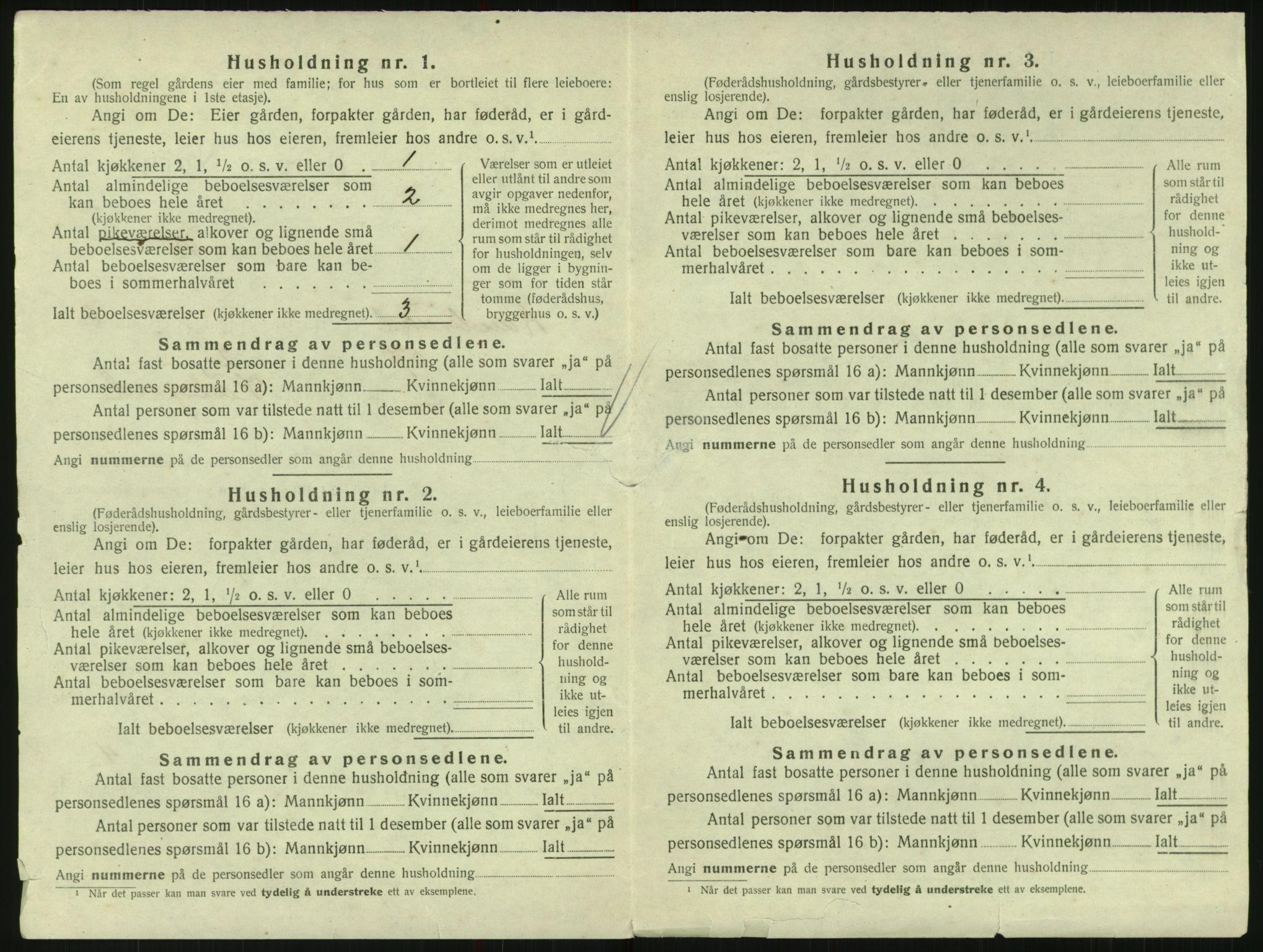 SAK, 1920 census for Randesund, 1920, p. 583