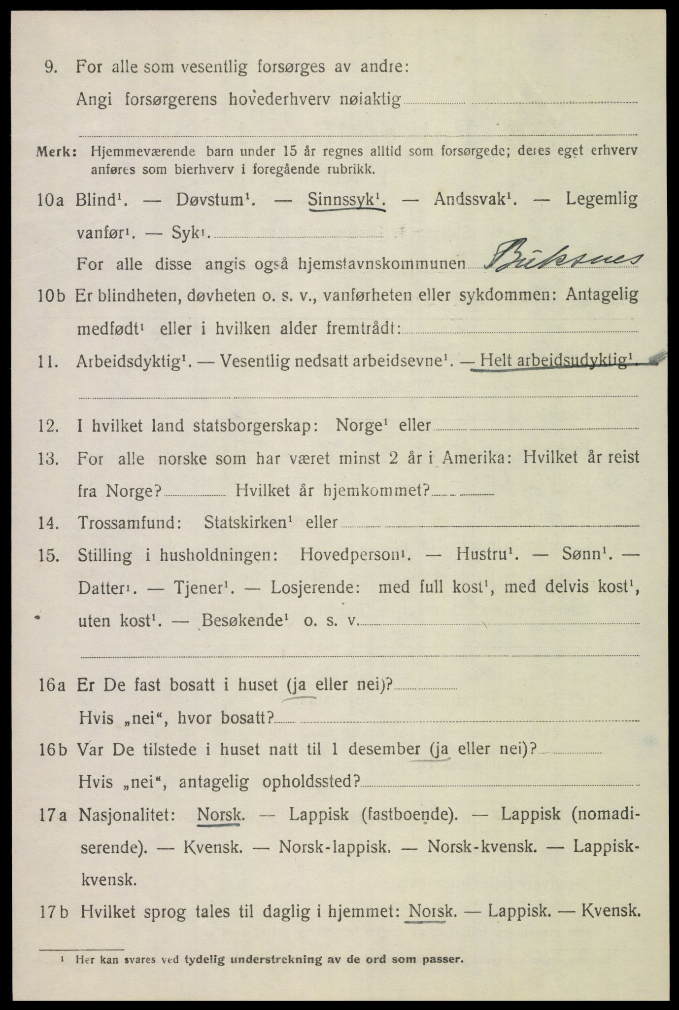 SAT, 1920 census for Bodin, 1920, p. 4575