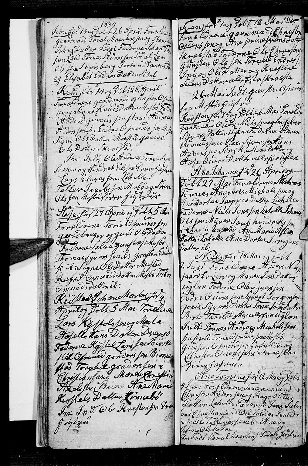 Oddernes sokneprestkontor, SAK/1111-0033/F/Fb/Fba/L0004: Parish register (copy) no. B 4, 1837-1846, p. 11