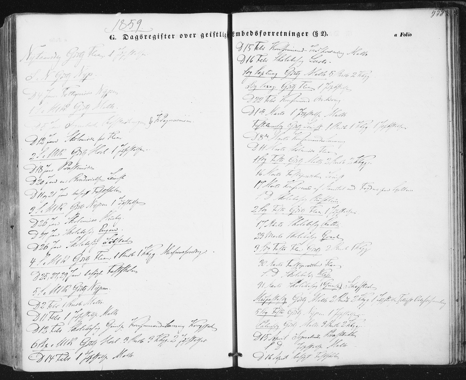Ministerialprotokoller, klokkerbøker og fødselsregistre - Sør-Trøndelag, SAT/A-1456/691/L1076: Parish register (official) no. 691A08, 1852-1861, p. 555