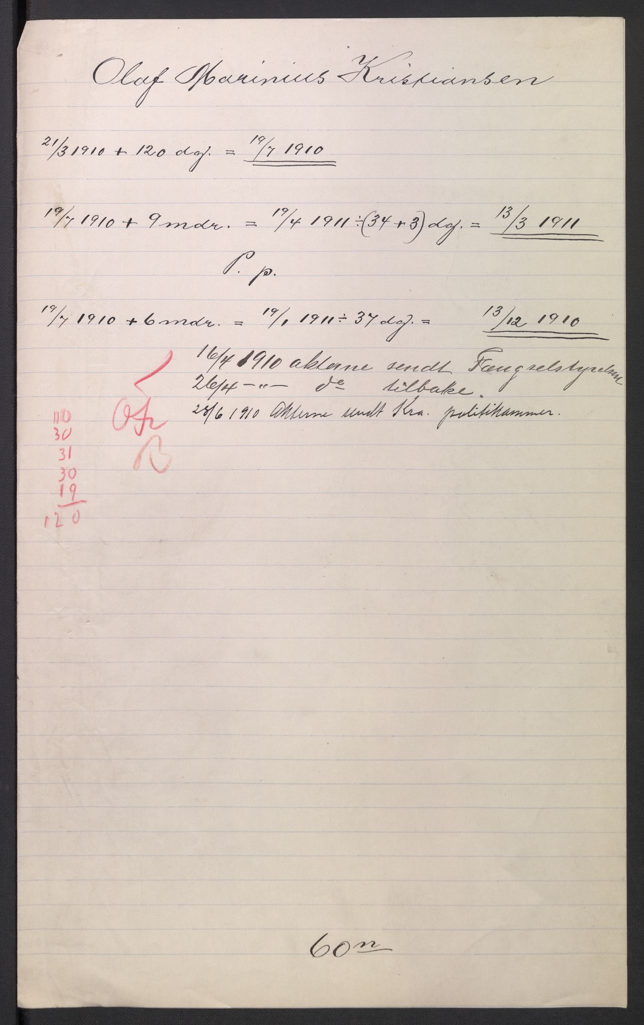 Botsfengslet, AV/RA-S-1539/D/Dn/L0331: Domsakter nr. 49n - 83n, 1910, p. 895