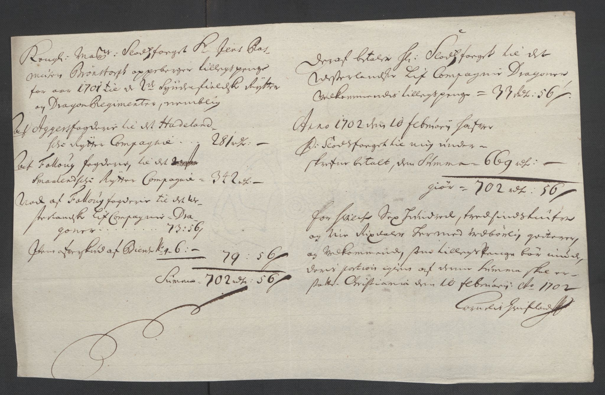 Rentekammeret inntil 1814, Reviderte regnskaper, Fogderegnskap, AV/RA-EA-4092/R10/L0444: Fogderegnskap Aker og Follo, 1701-1702, p. 128