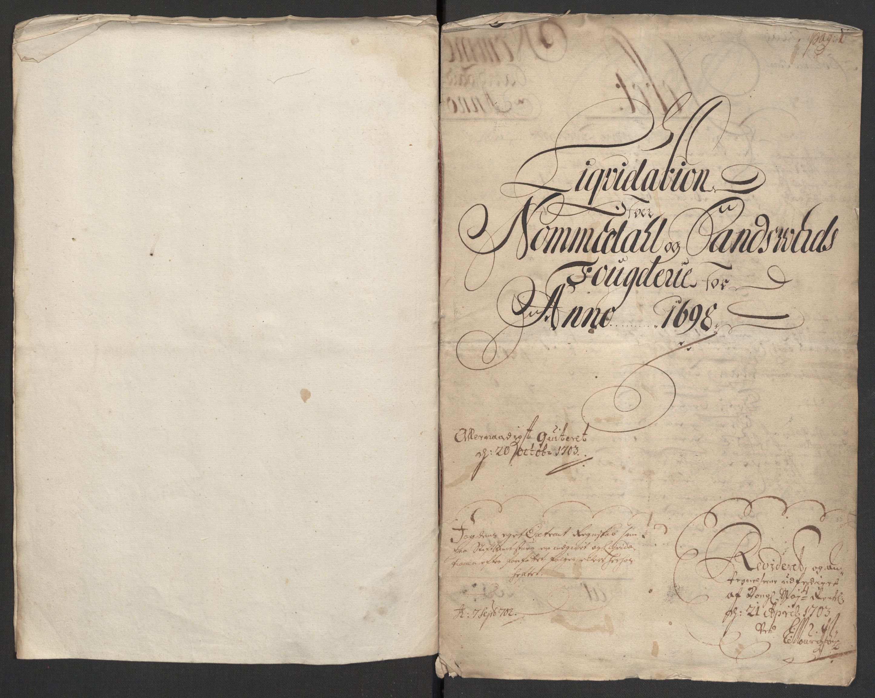 Rentekammeret inntil 1814, Reviderte regnskaper, Fogderegnskap, AV/RA-EA-4092/R24/L1577: Fogderegnskap Numedal og Sandsvær, 1698-1700, p. 7