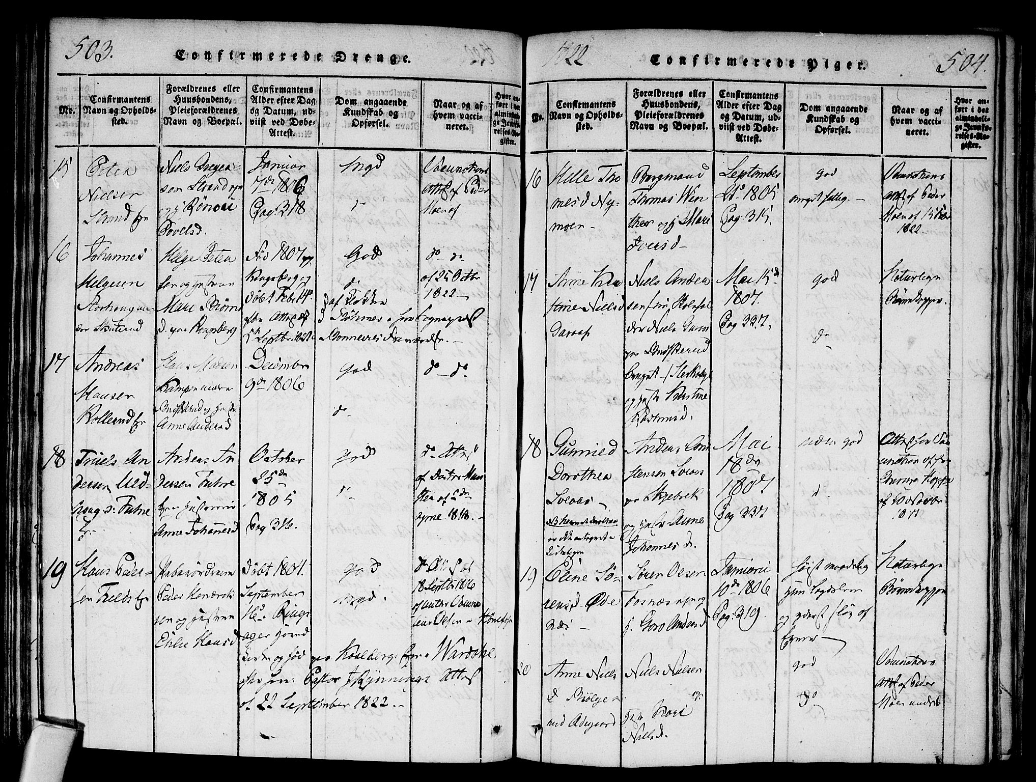 Modum kirkebøker, SAKO/A-234/F/Fa/L0004: Parish register (official) no. 4, 1818-1824, p. 503-504