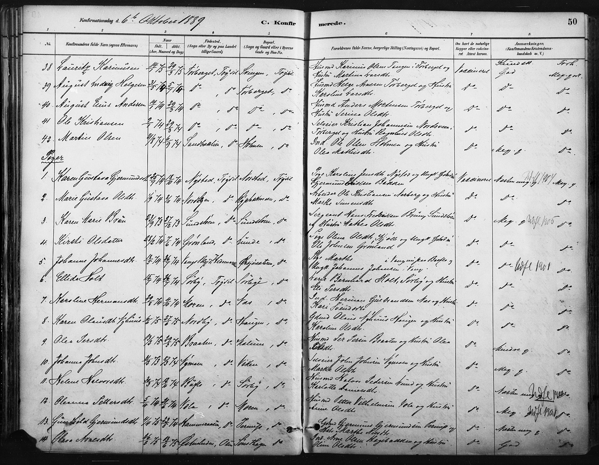 Trysil prestekontor, AV/SAH-PREST-046/H/Ha/Haa/L0009: Parish register (official) no. 9, 1881-1897, p. 50