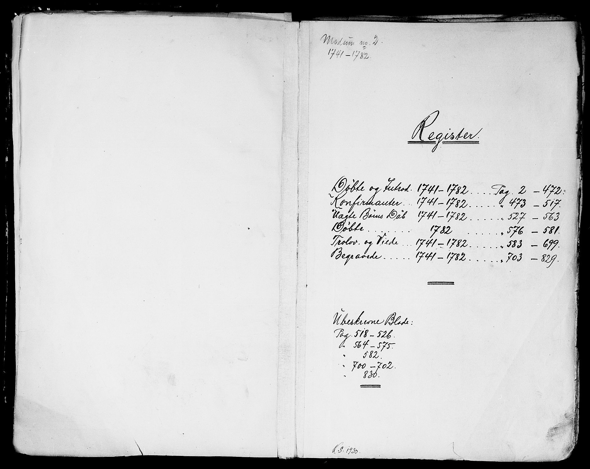 Modum kirkebøker, AV/SAKO-A-234/F/Fa/L0002: Parish register (official) no. 2, 1741-1782