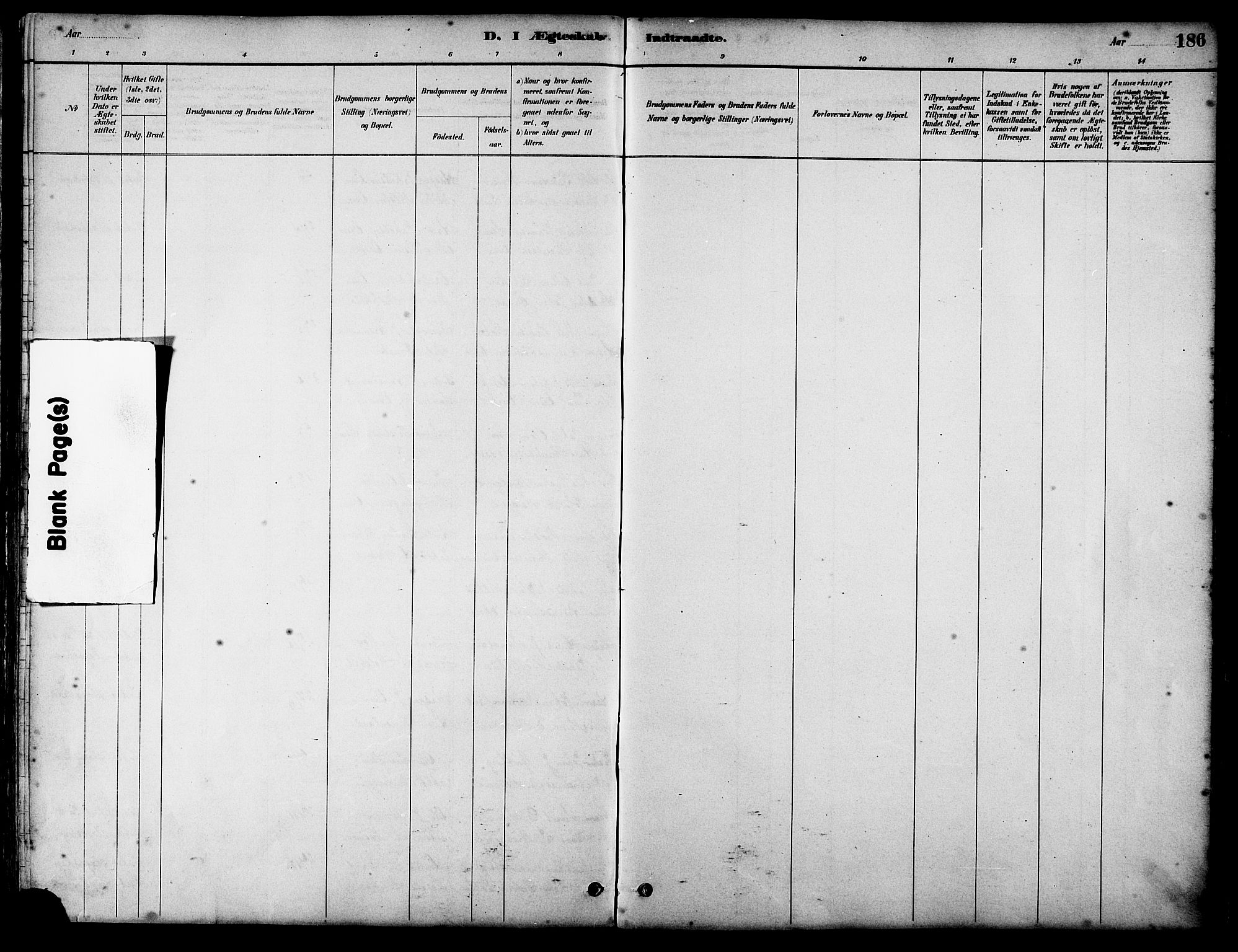 Ministerialprotokoller, klokkerbøker og fødselsregistre - Sør-Trøndelag, SAT/A-1456/658/L0726: Parish register (copy) no. 658C02, 1883-1908, p. 186