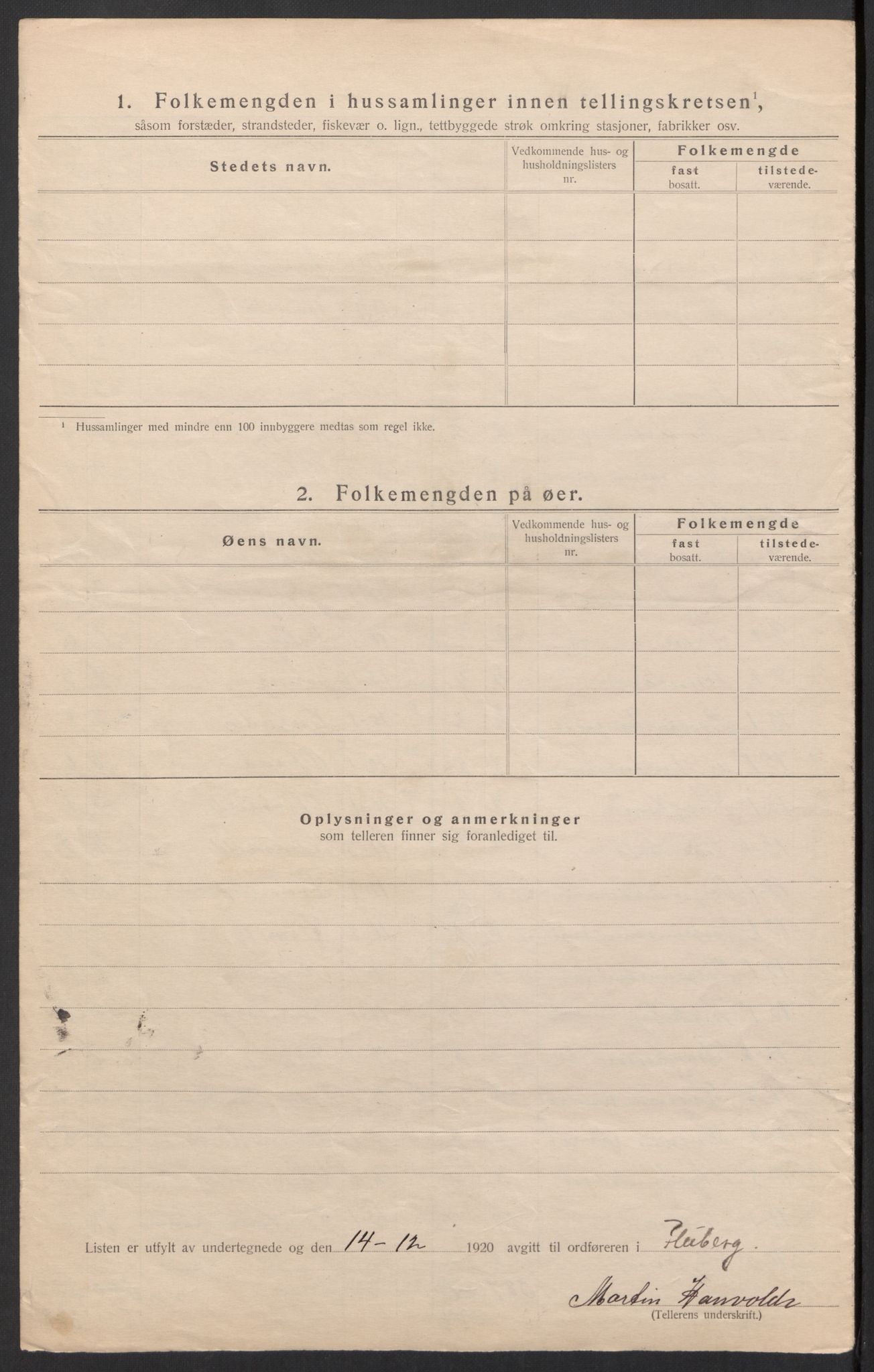 SAH, 1920 census for Fluberg, 1920, p. 27