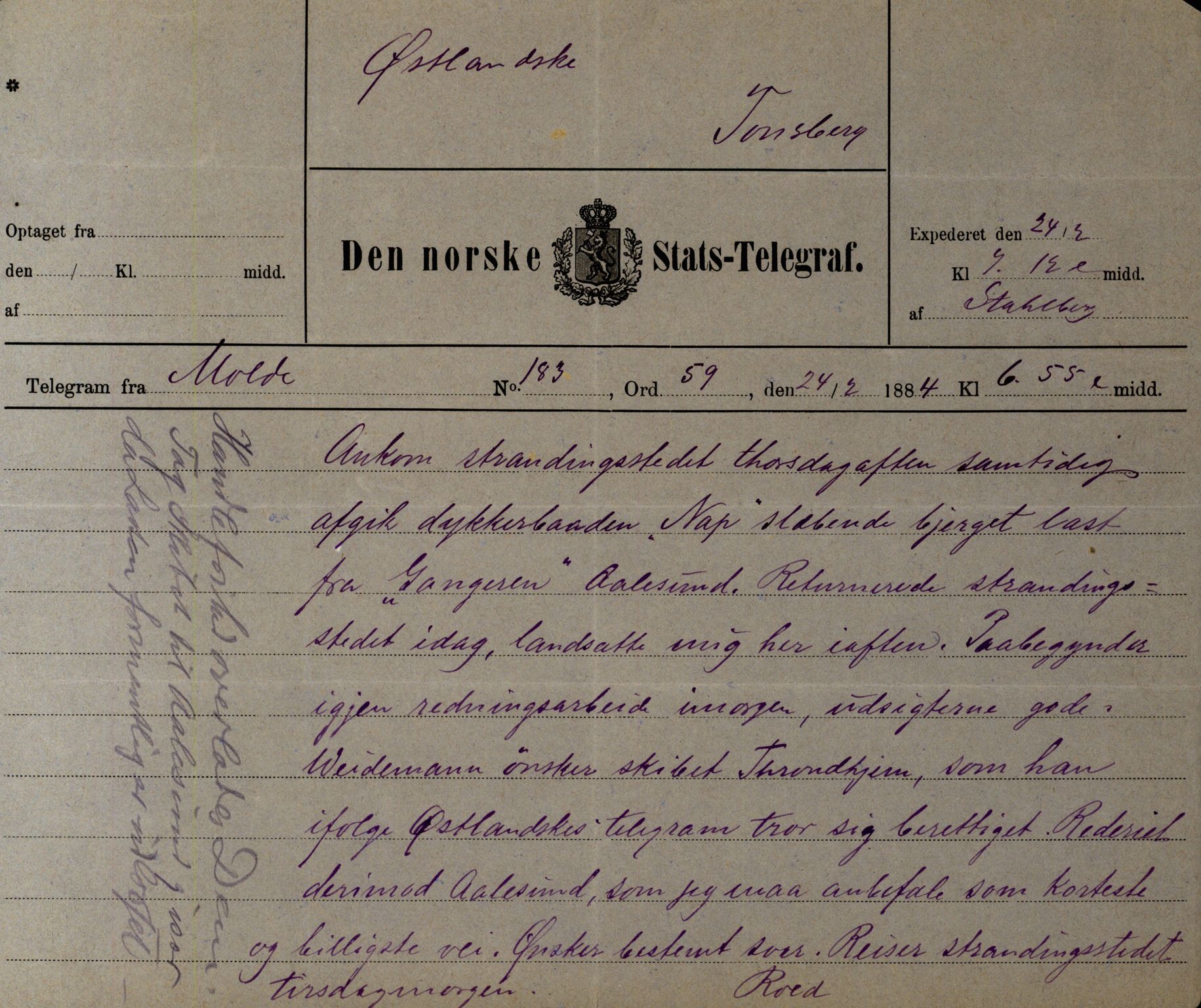 Pa 63 - Østlandske skibsassuranceforening, VEMU/A-1079/G/Ga/L0017/0011: Havaridokumenter / Andover, Amicitia, Bratsberg, Ganger Rolf, 1884, p. 118