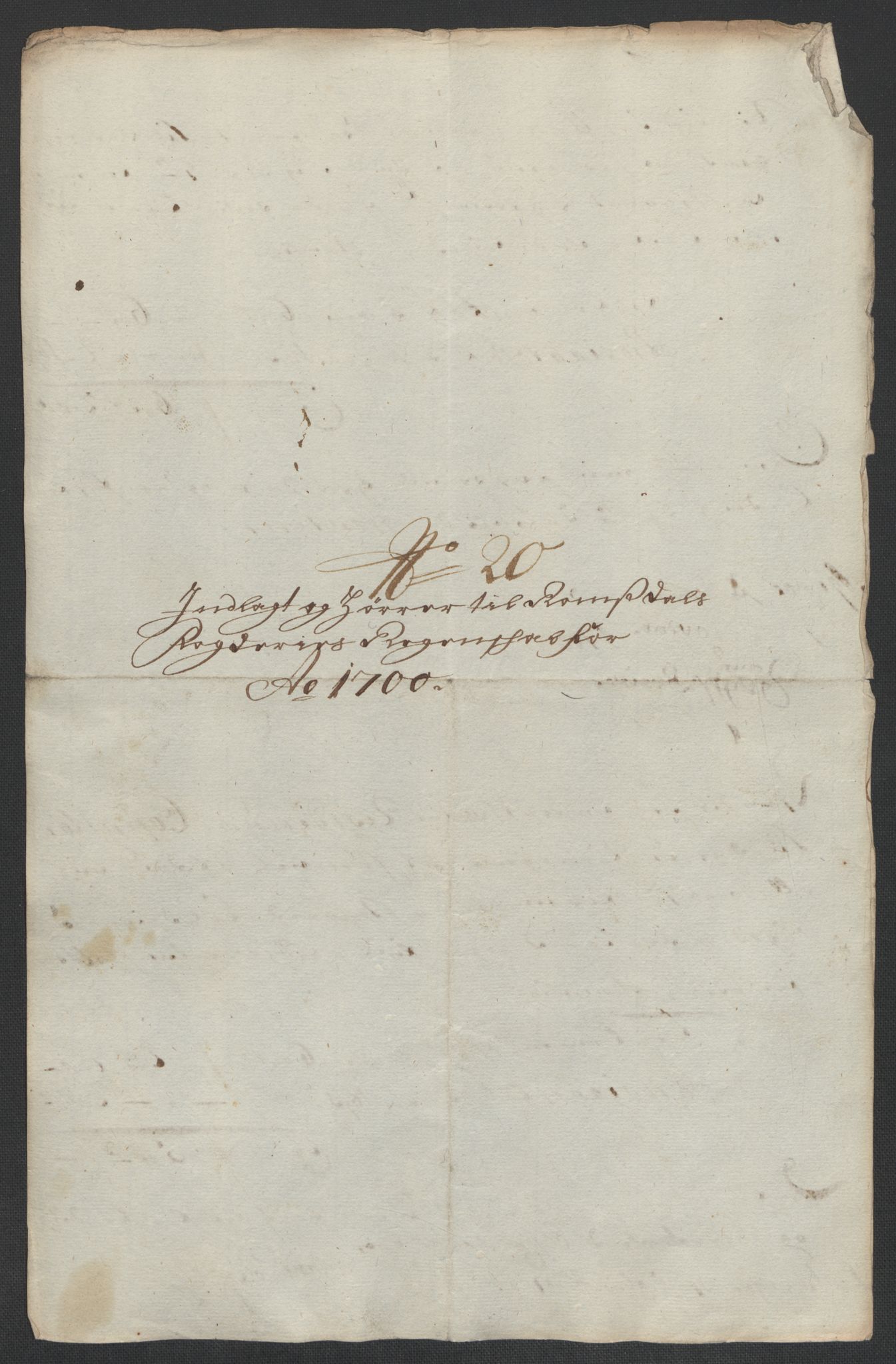 Rentekammeret inntil 1814, Reviderte regnskaper, Fogderegnskap, AV/RA-EA-4092/R55/L3654: Fogderegnskap Romsdal, 1699-1700, p. 346