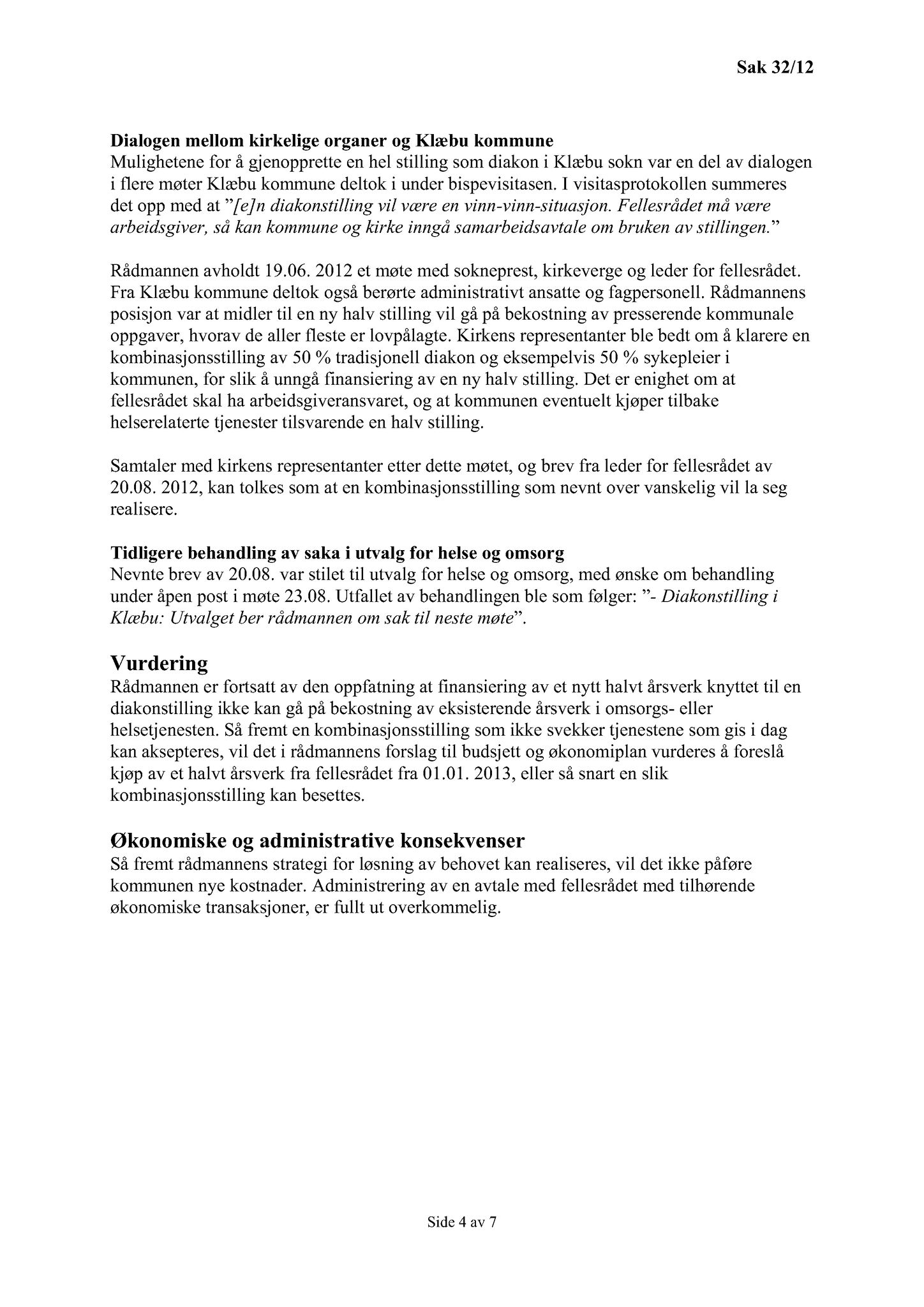 Klæbu Kommune, TRKO/KK/05-UOm/L003: Utvalg for omsorg - Møtedokumenter, 2012, p. 430