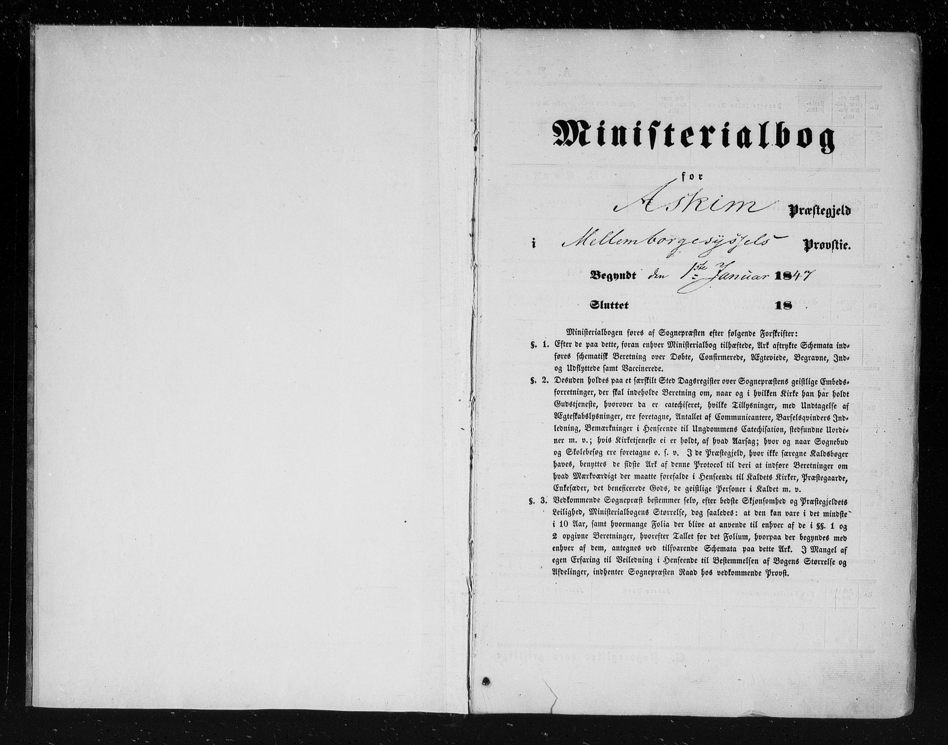 Askim prestekontor Kirkebøker, SAO/A-10900/F/Fa/L0005: Parish register (official) no. 5, 1847-1879