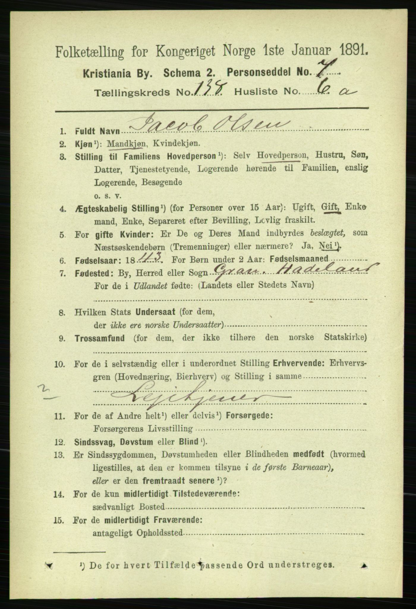 RA, 1891 census for 0301 Kristiania, 1891, p. 76771