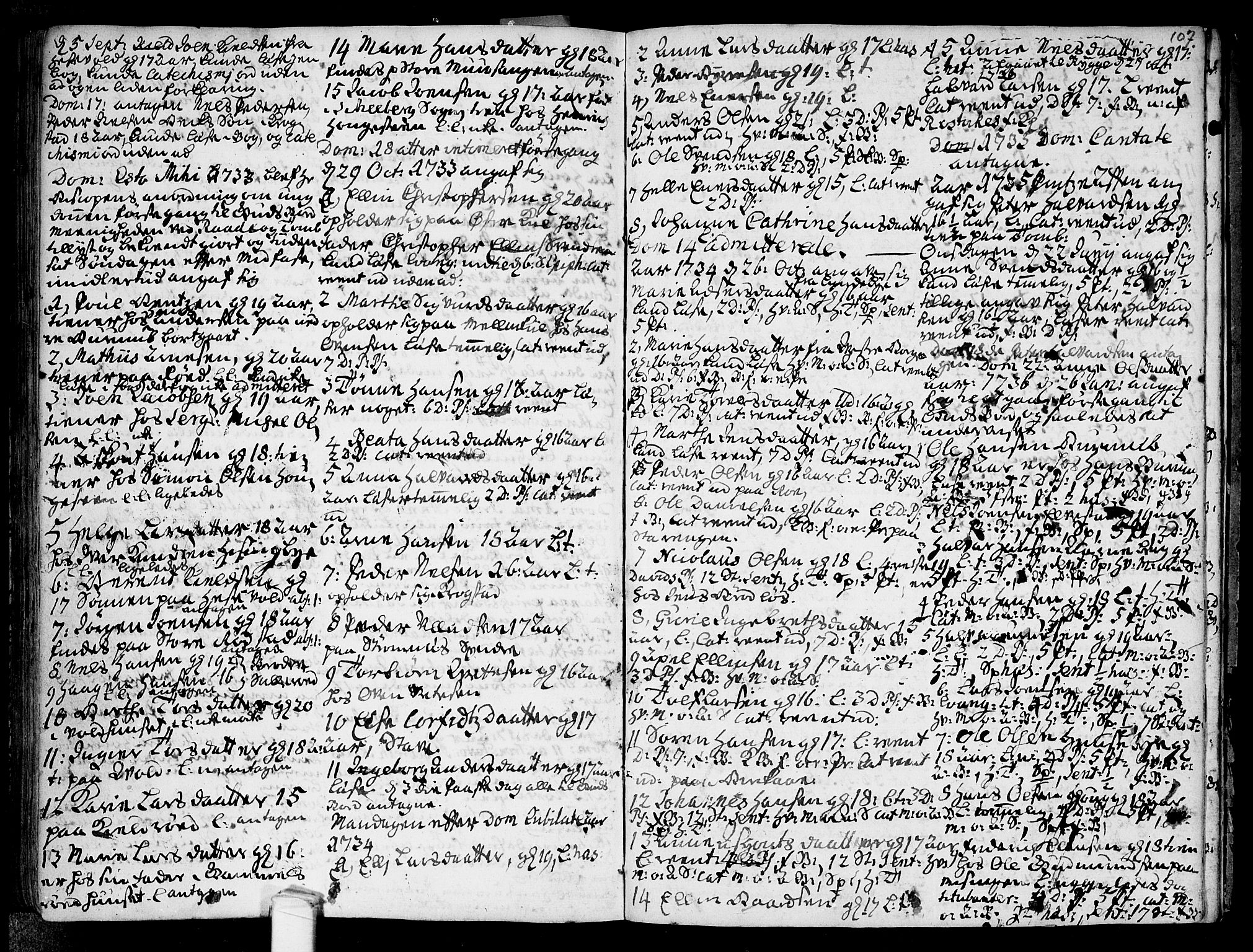 Råde prestekontor kirkebøker, SAO/A-2009/F/Fa/L0001: Parish register (official) no. 1, 1707-1762, p. 107