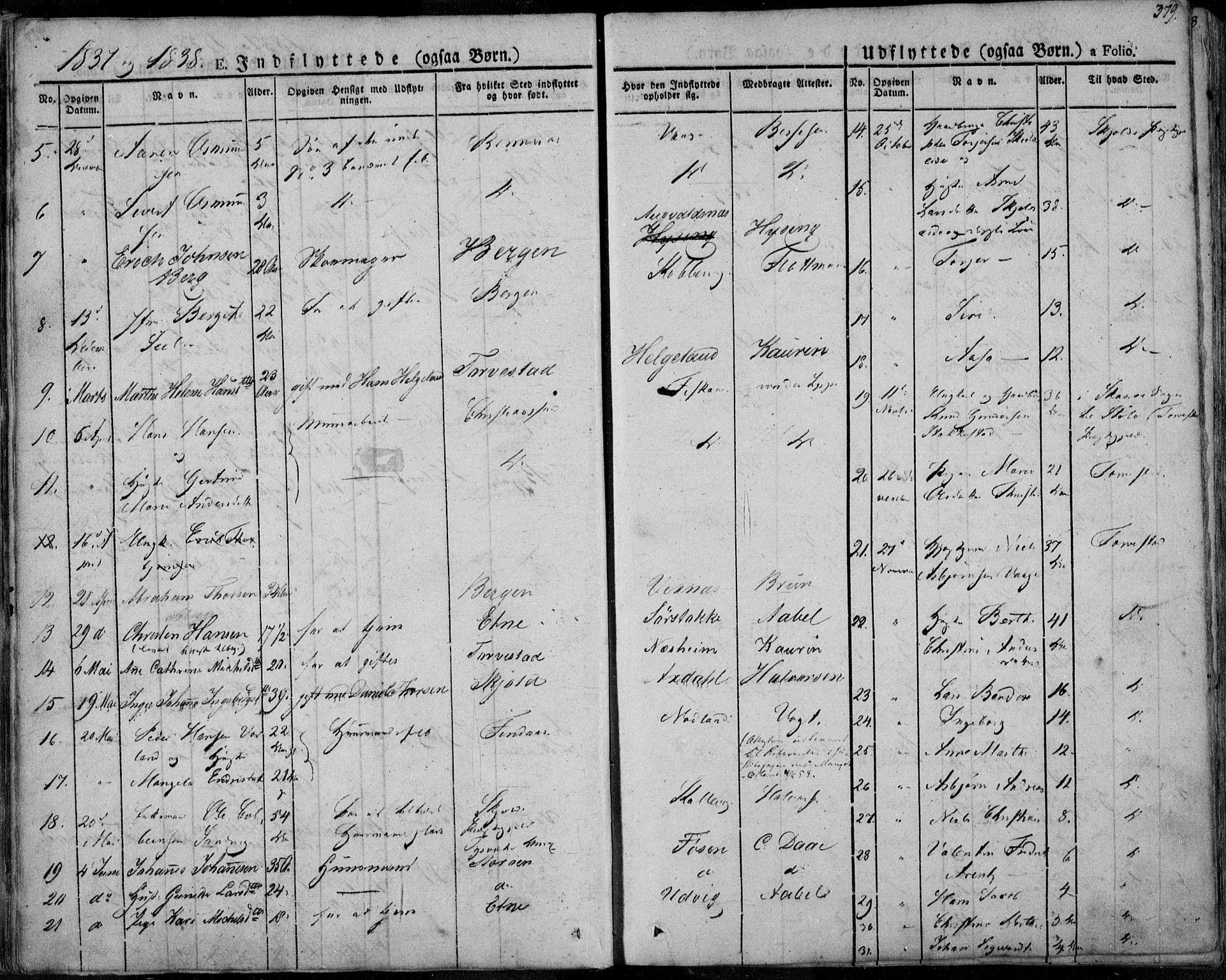 Avaldsnes sokneprestkontor, AV/SAST-A -101851/H/Ha/Haa/L0005: Parish register (official) no. A 5.2, 1825-1841, p. 379