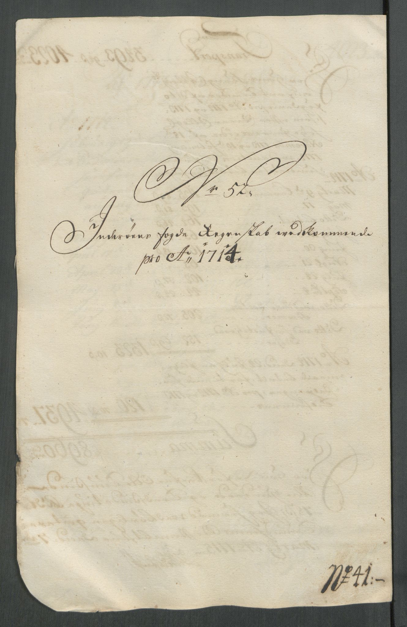Rentekammeret inntil 1814, Reviderte regnskaper, Fogderegnskap, RA/EA-4092/R63/L4322: Fogderegnskap Inderøy, 1714, p. 384